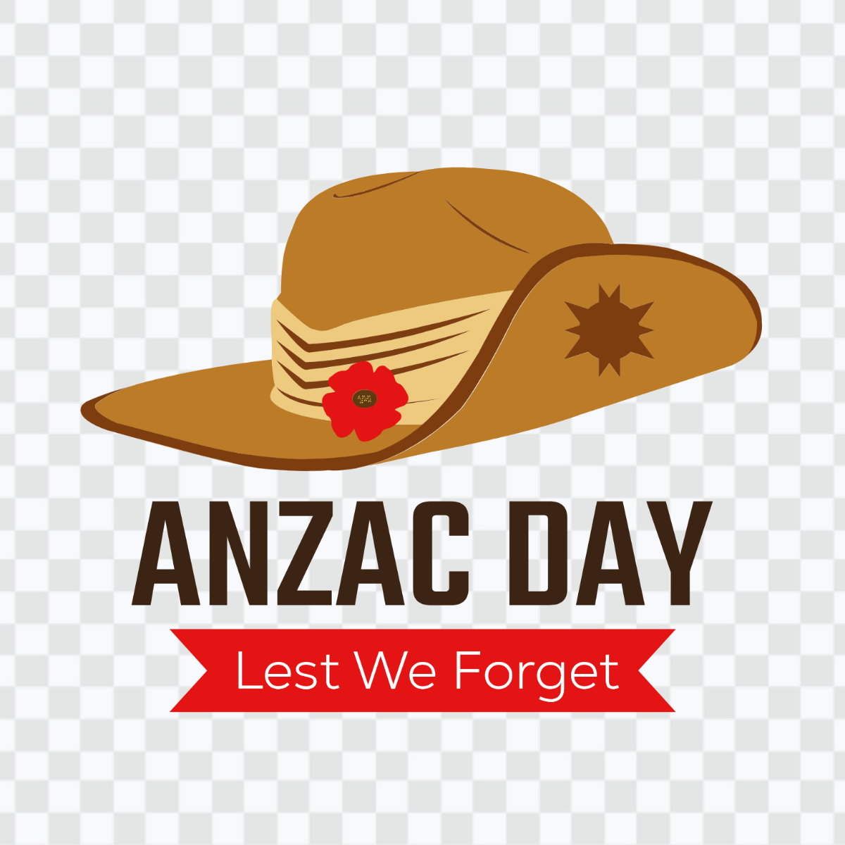 Anzac Day ClipArt Template