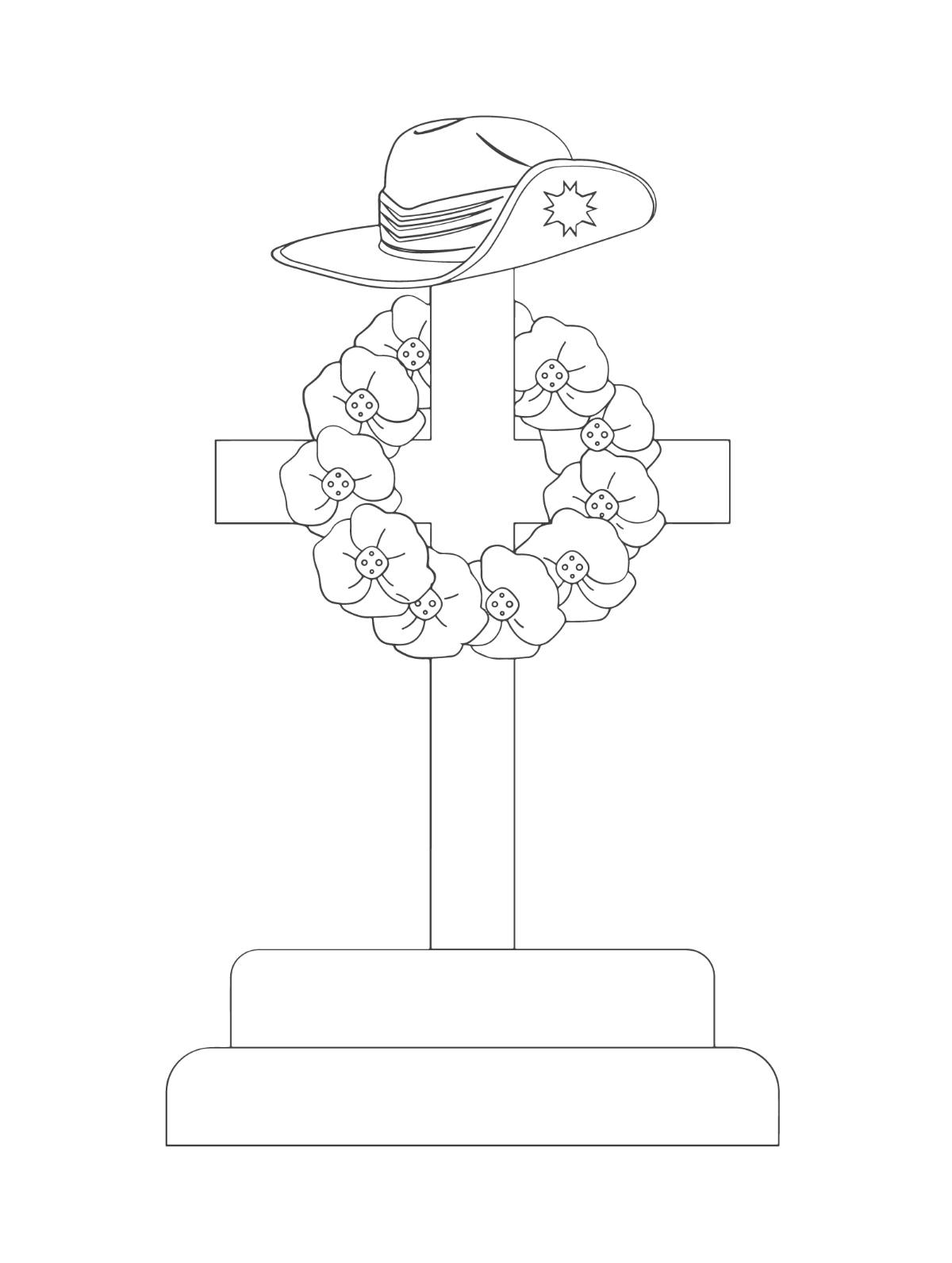 Free Anzac Day Drawing Template