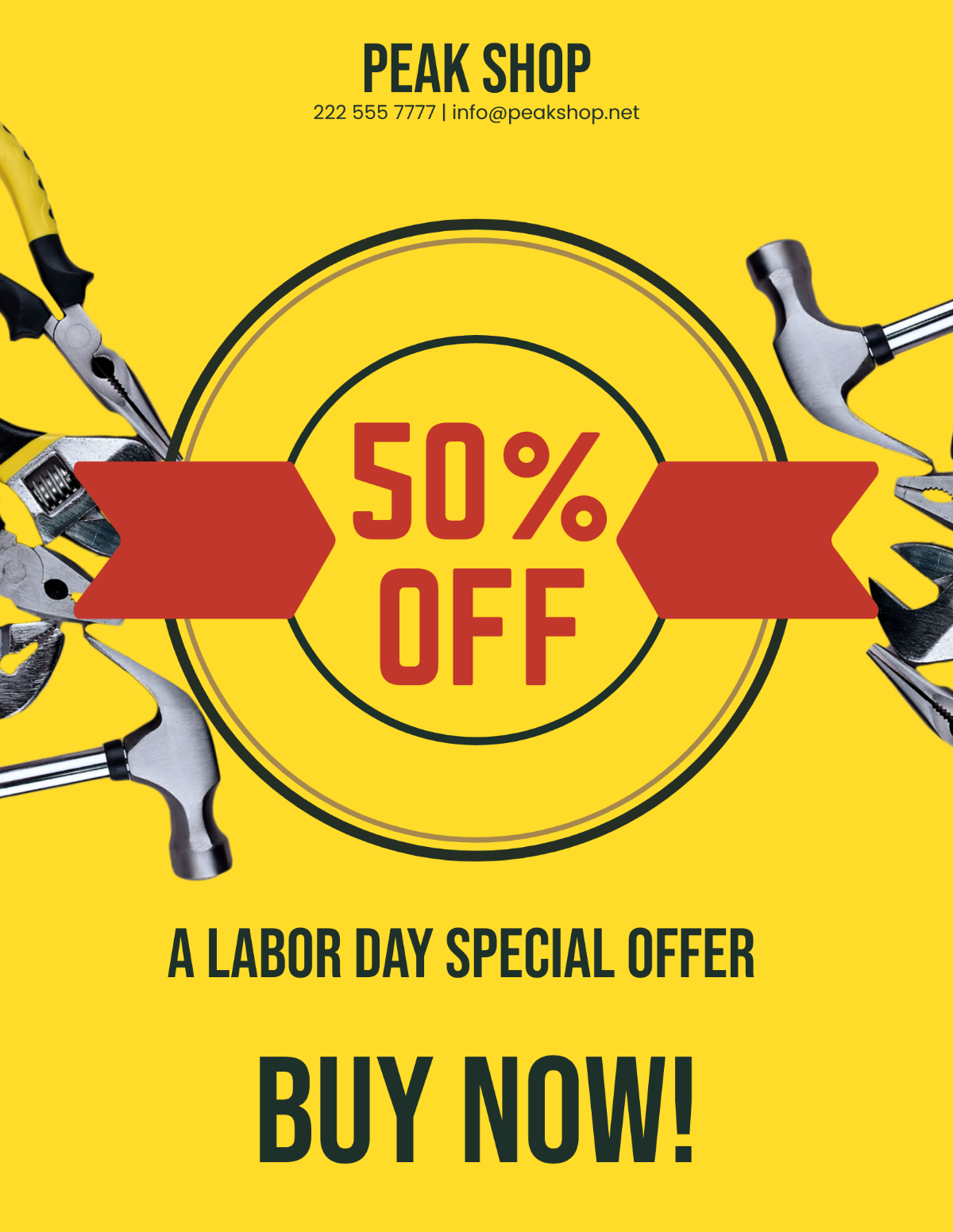 Free Blank Labor Day Flyer Template