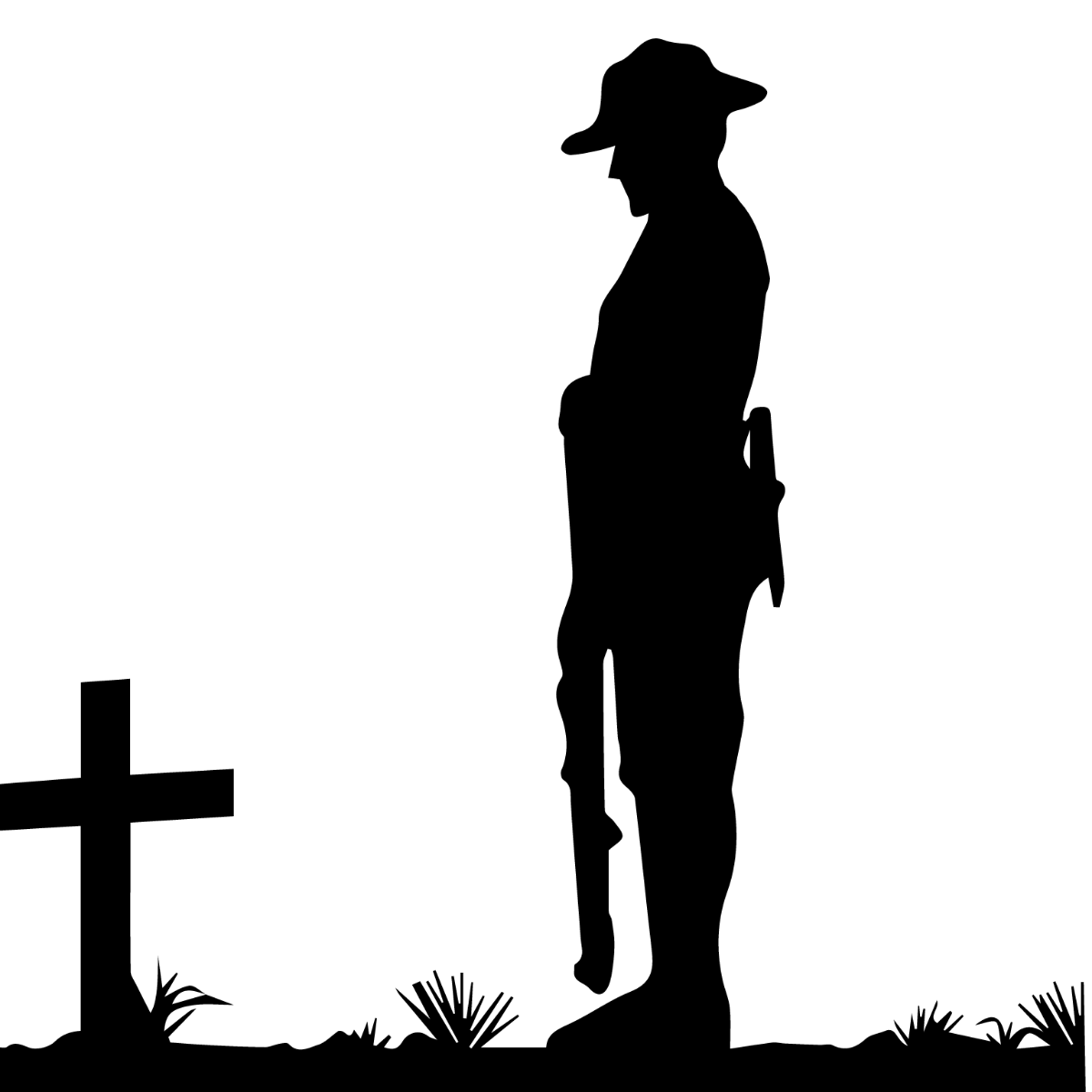 Free Anzac Day Silhouette Template