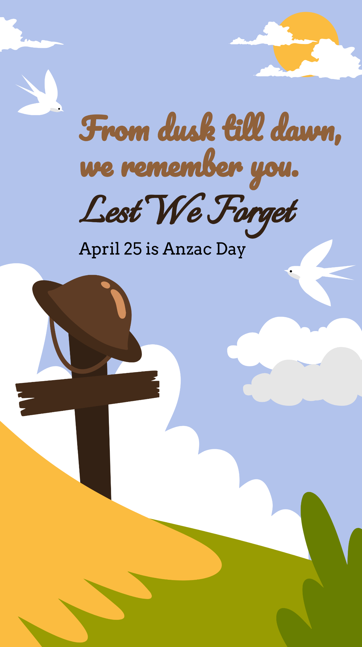 Anzac Day Quote Template
