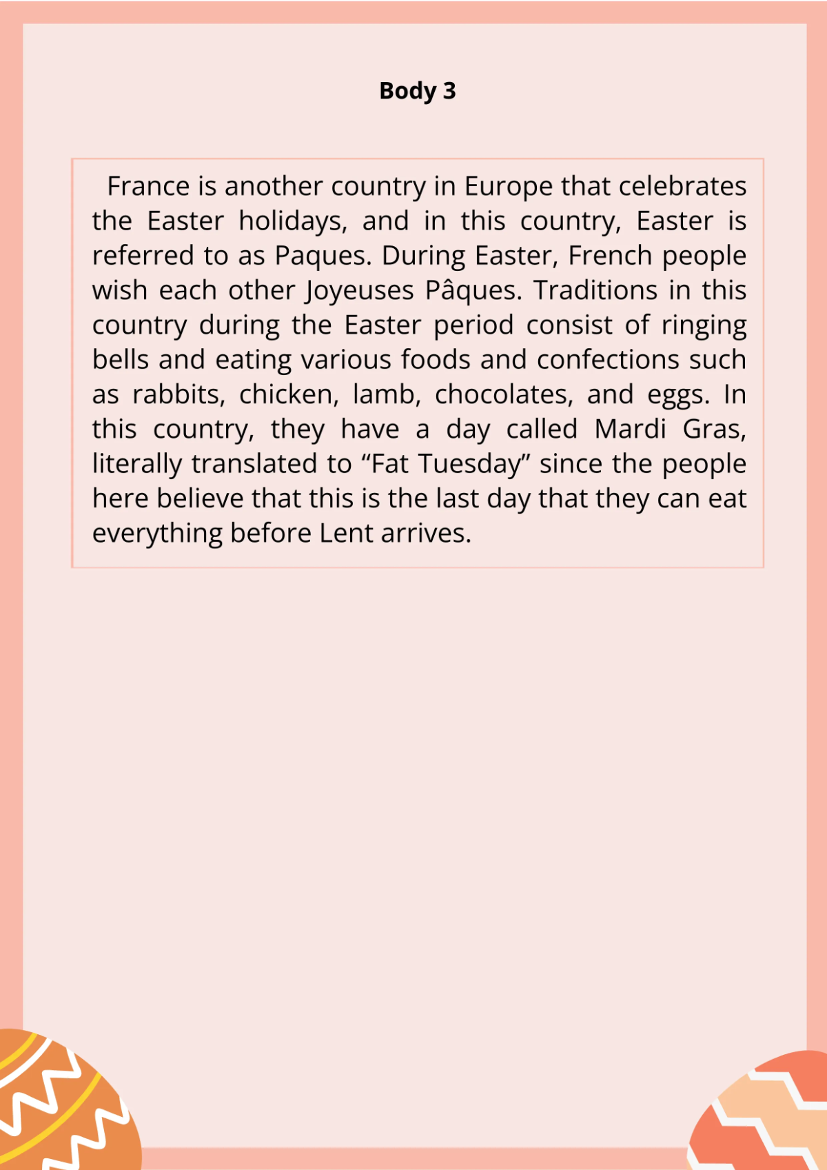 Free Easter Essay Template to Edit Online