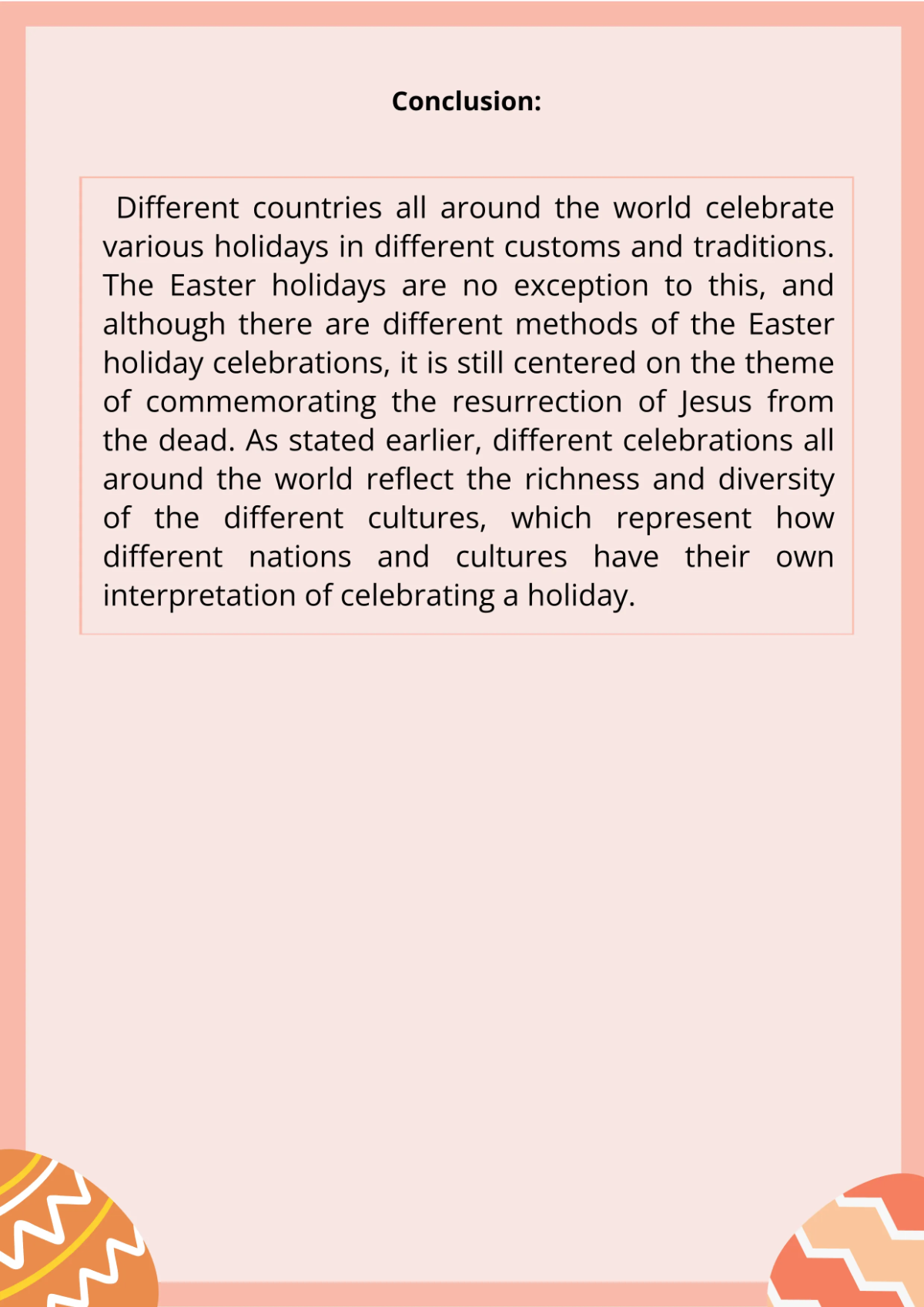 Free Easter Essay Template to Edit Online