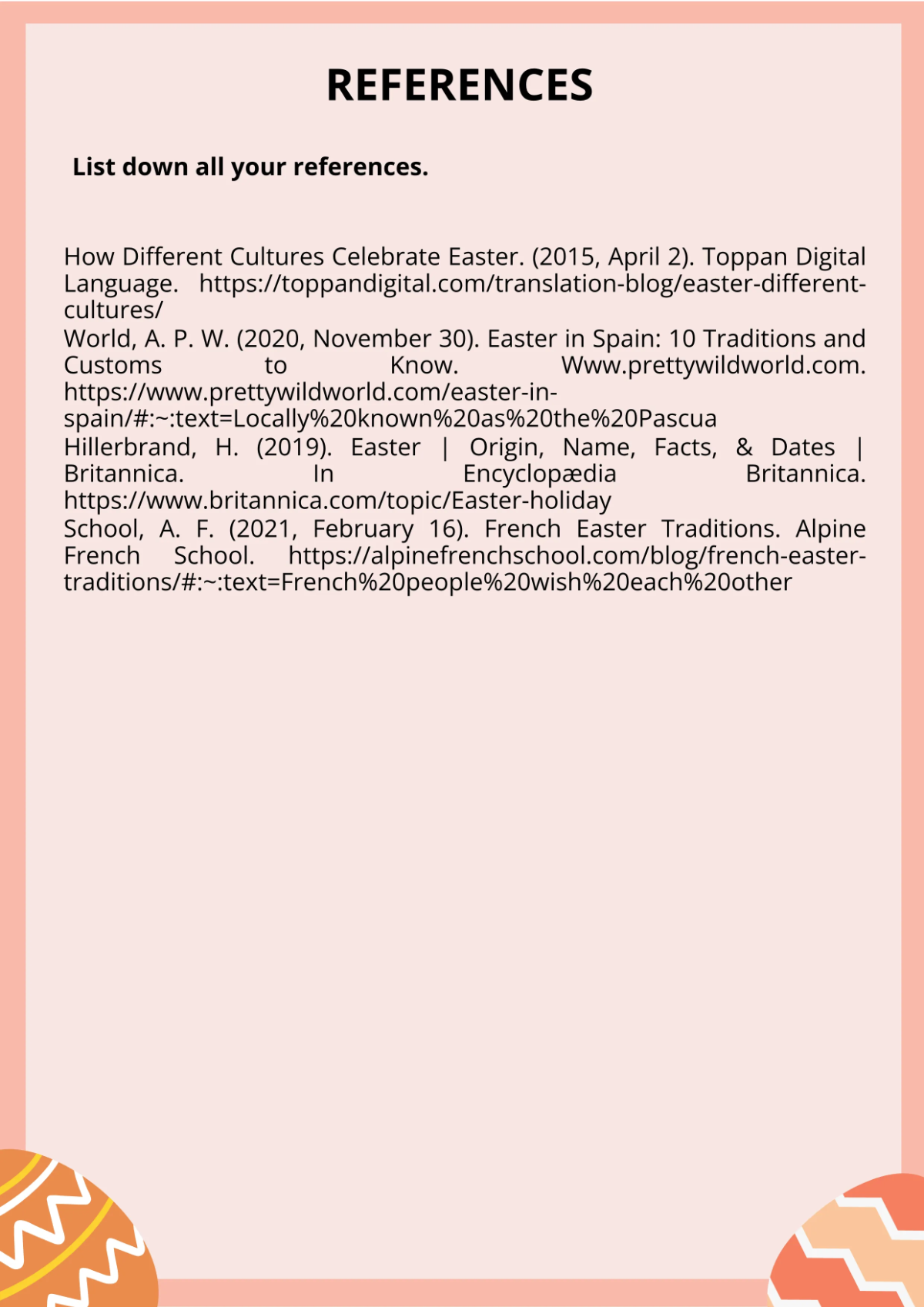 Free Easter Essay Template to Edit Online