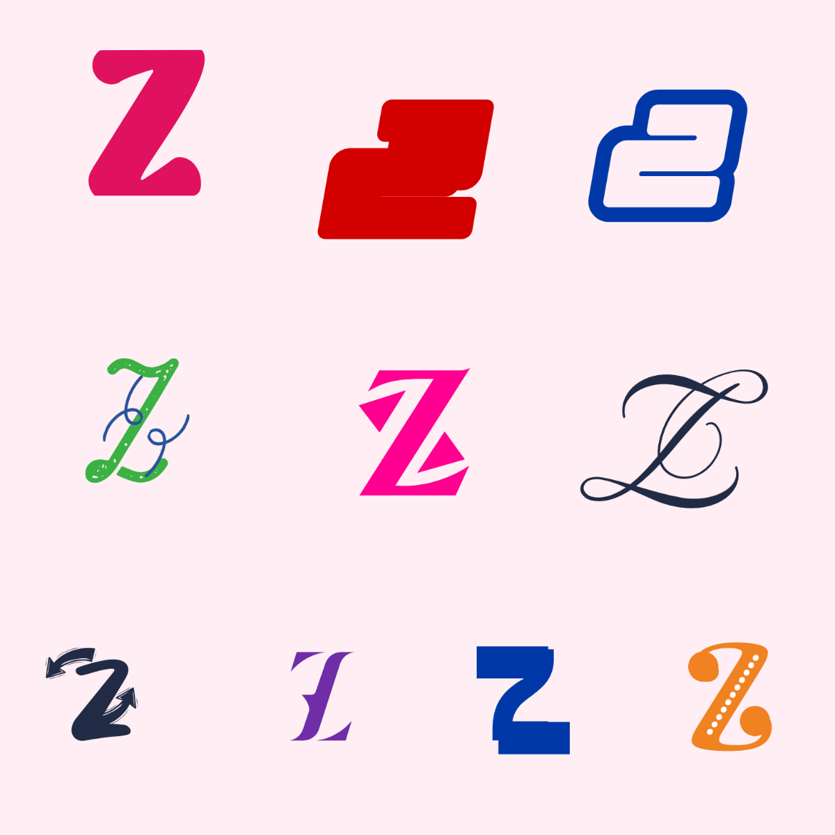 Z Letter Design Template