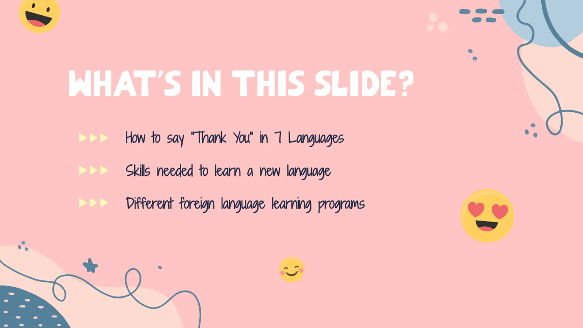 Free Fun Foreign Language Presentation Template to Edit Online