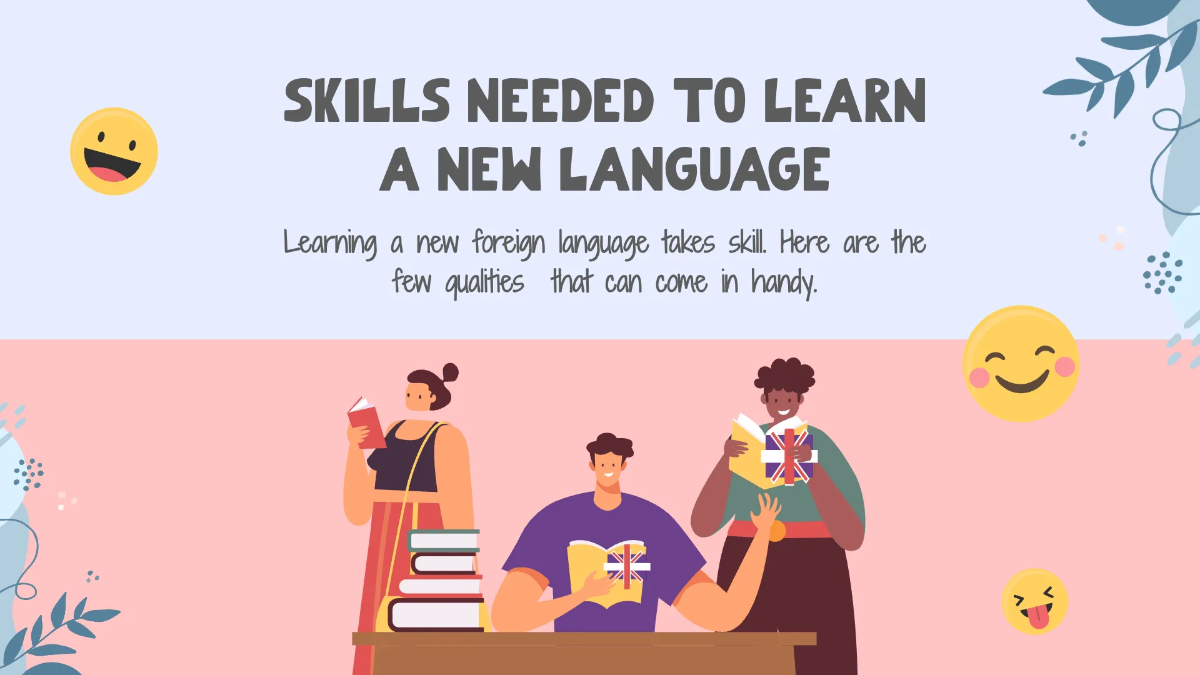 Free Fun Foreign Language Presentation Template to Edit Online