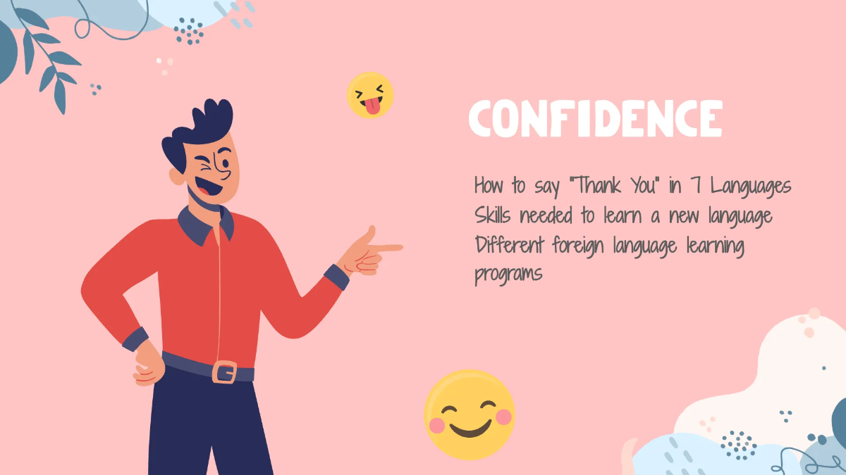 Free Fun Foreign Language Presentation Template to Edit Online