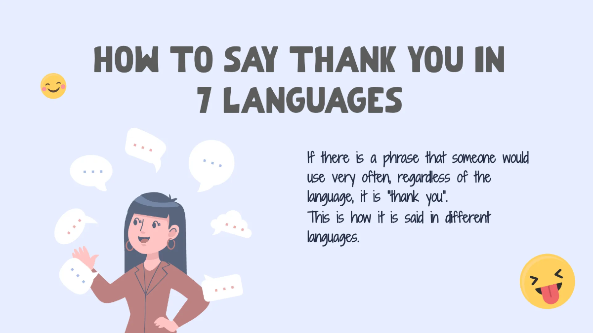 Free Fun Foreign Language Presentation Template to Edit Online