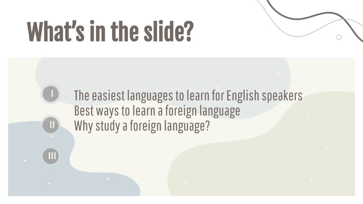 Free Simple Foreign Language Presentation Template to Edit Online