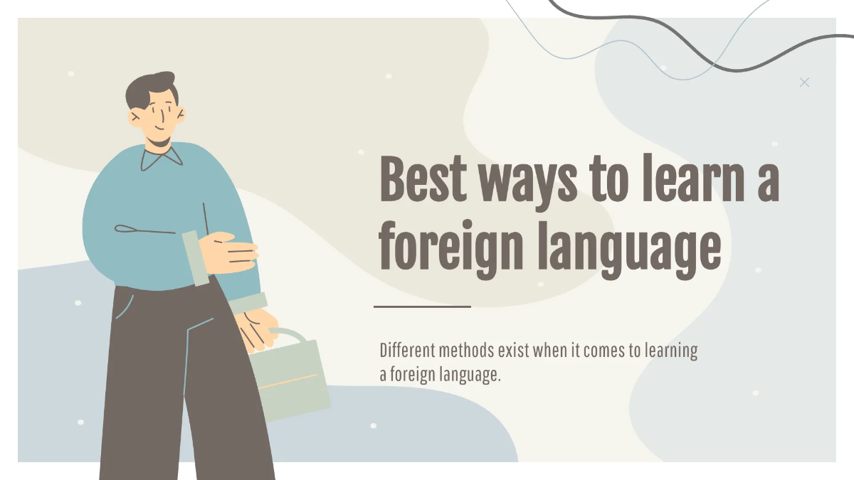 Free Simple Foreign Language Presentation Template to Edit Online