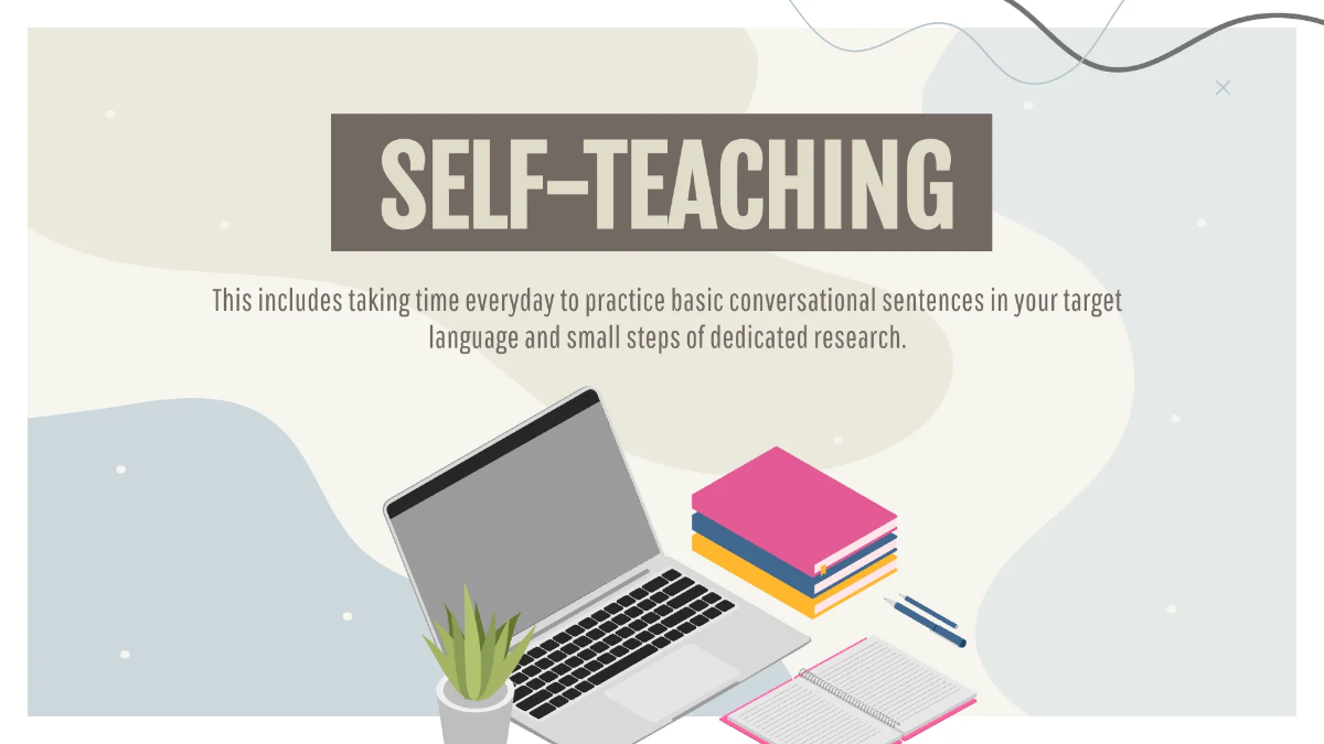 Free Simple Foreign Language Presentation Template to Edit Online