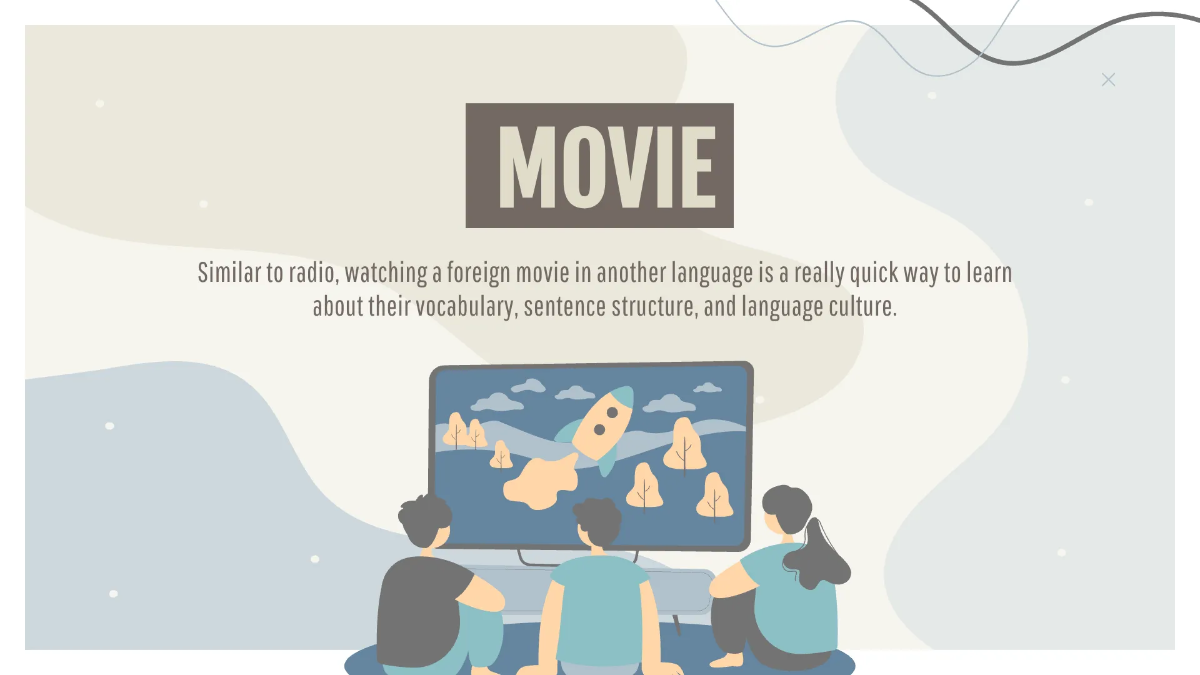 Free Simple Foreign Language Presentation Template to Edit Online