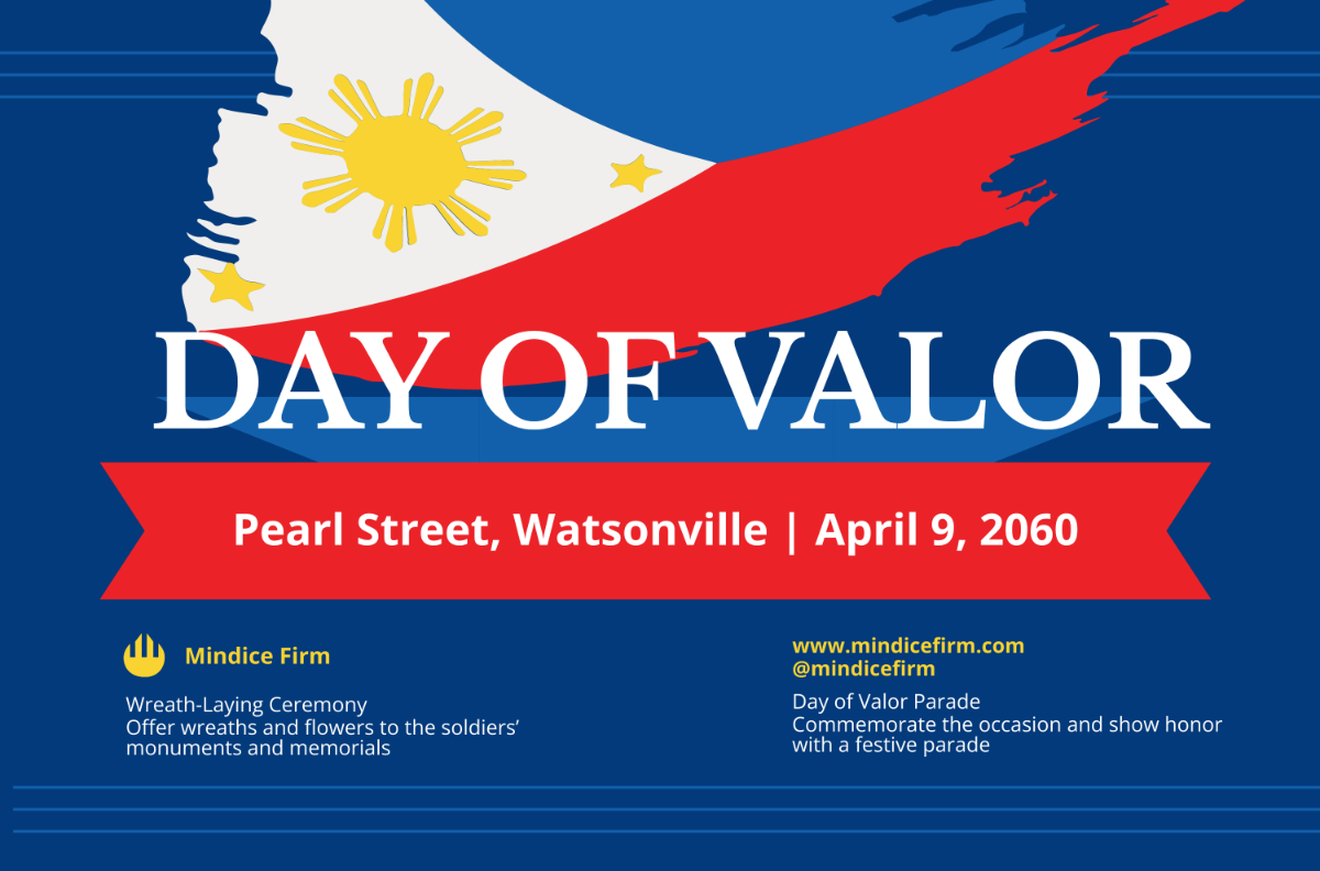 Free Day of Valor Banner Template