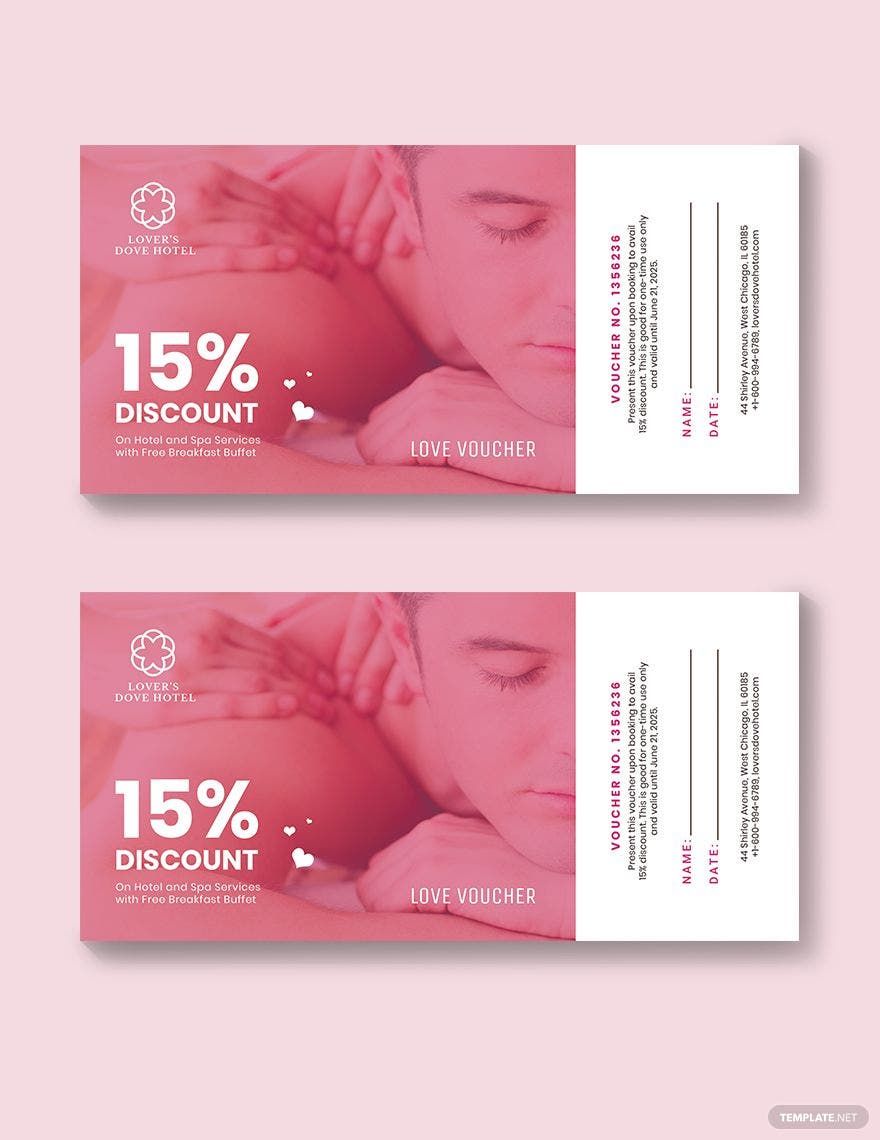 Romantic Love Voucher Template For Husband in Word, Illustrator, PSD, Apple Pages, Publisher