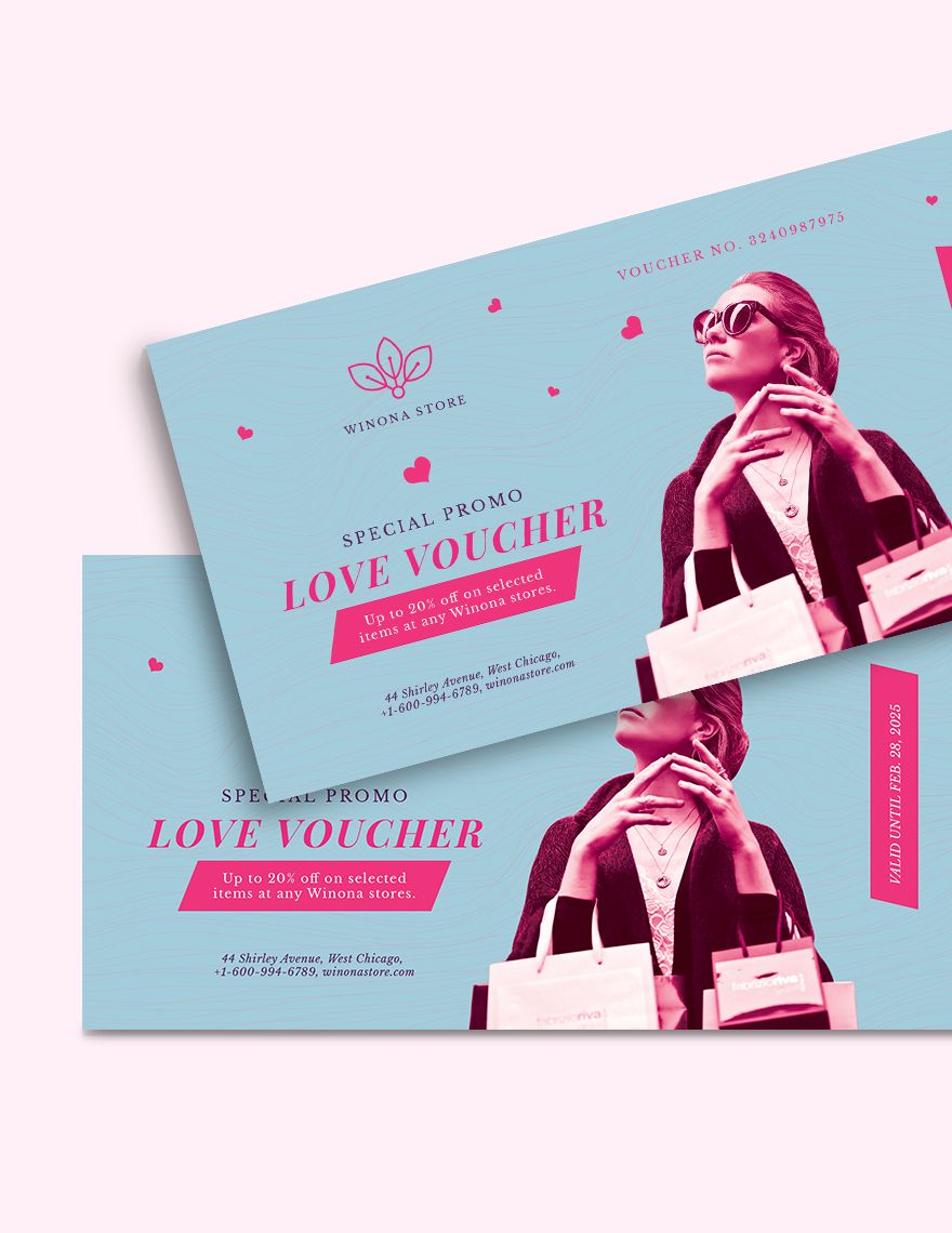 Romantic Love Voucher Template For Wife