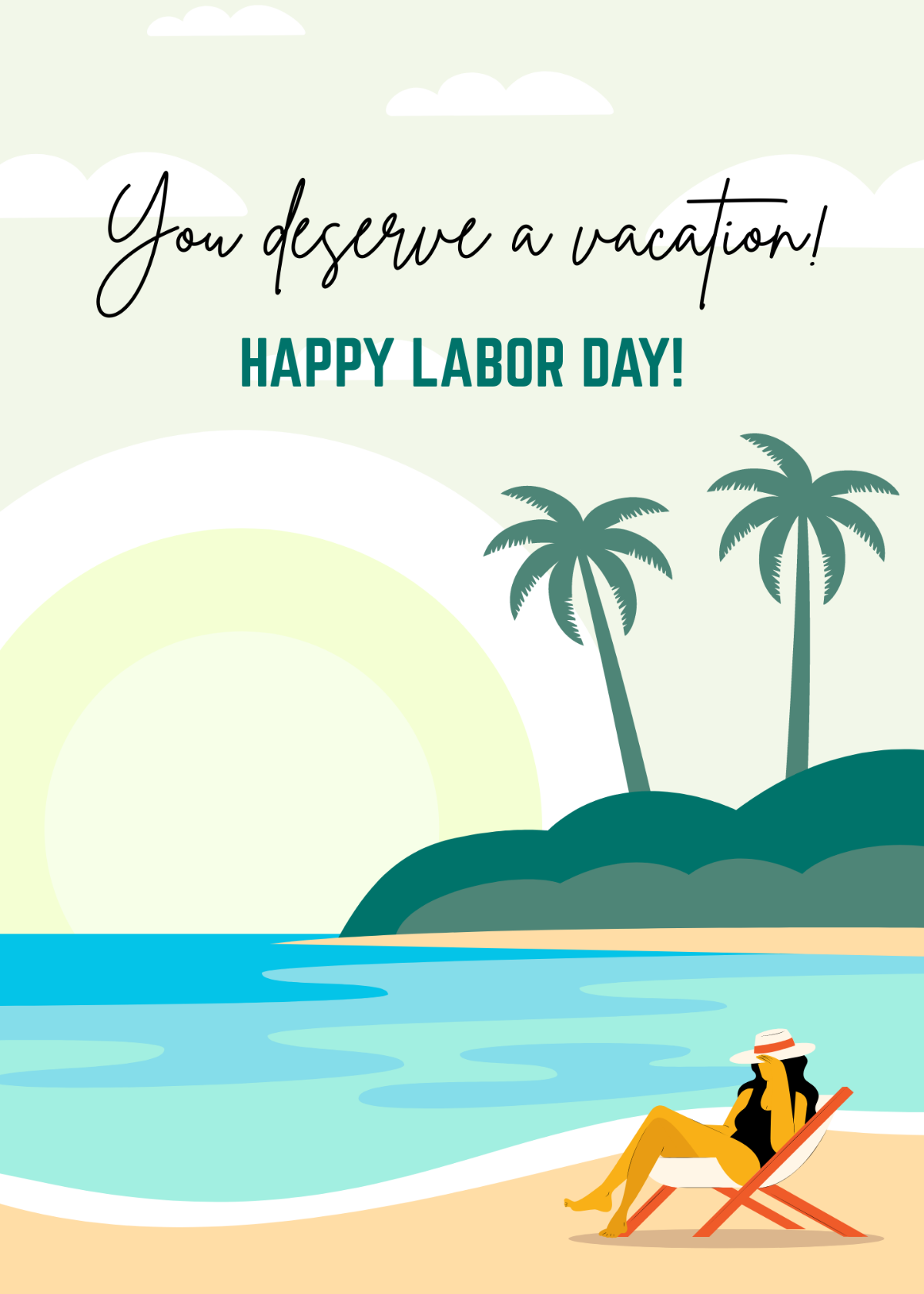 Free Labor Day Greeting Card Template
