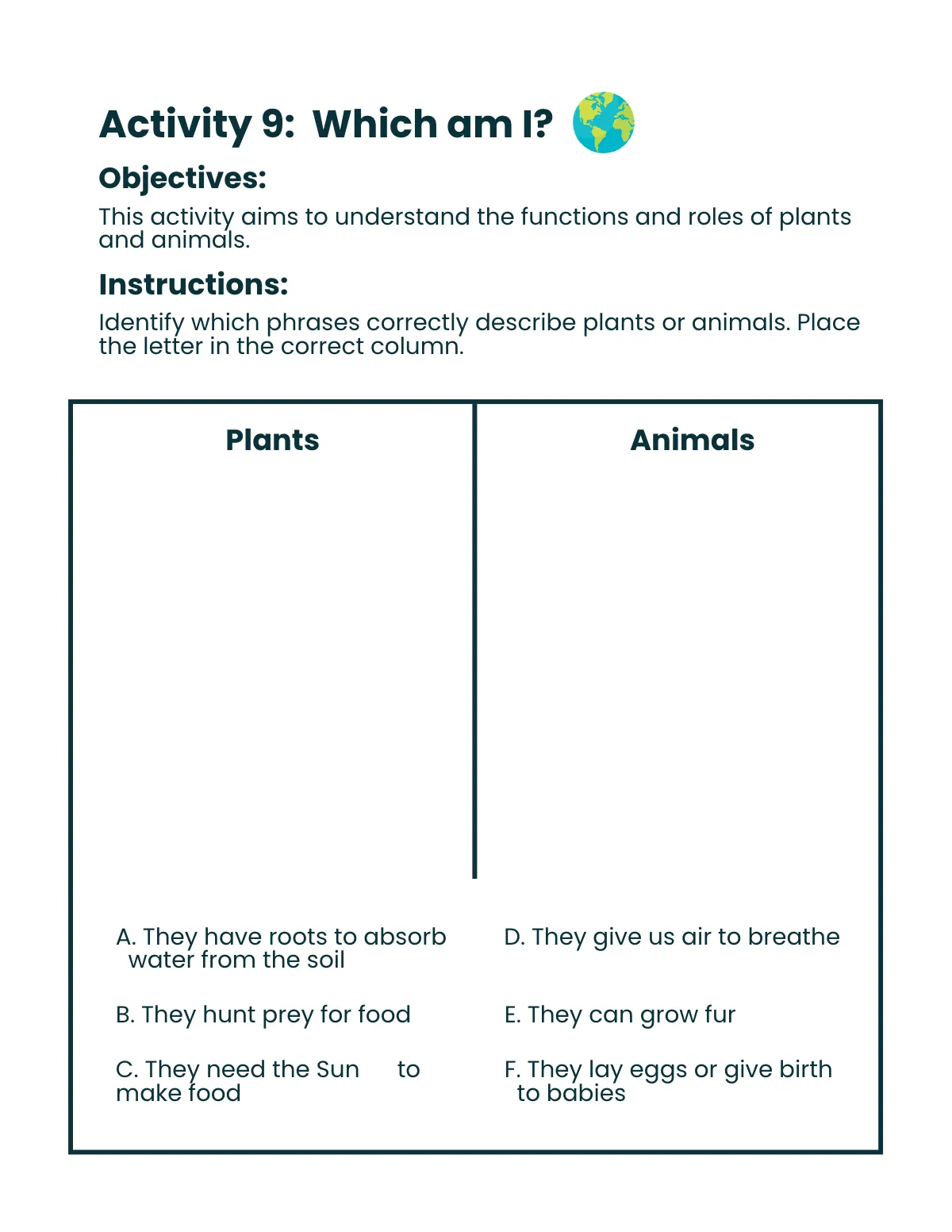 Free Earth Workbook Template to Edit Online