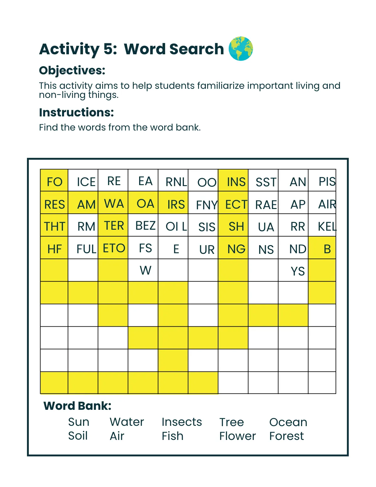 Free Earth Workbook Template to Edit Online