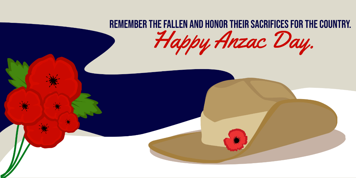 Anzac Day Twitter Post  Template