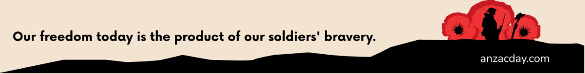 Free Anzac Day Website Banner Template