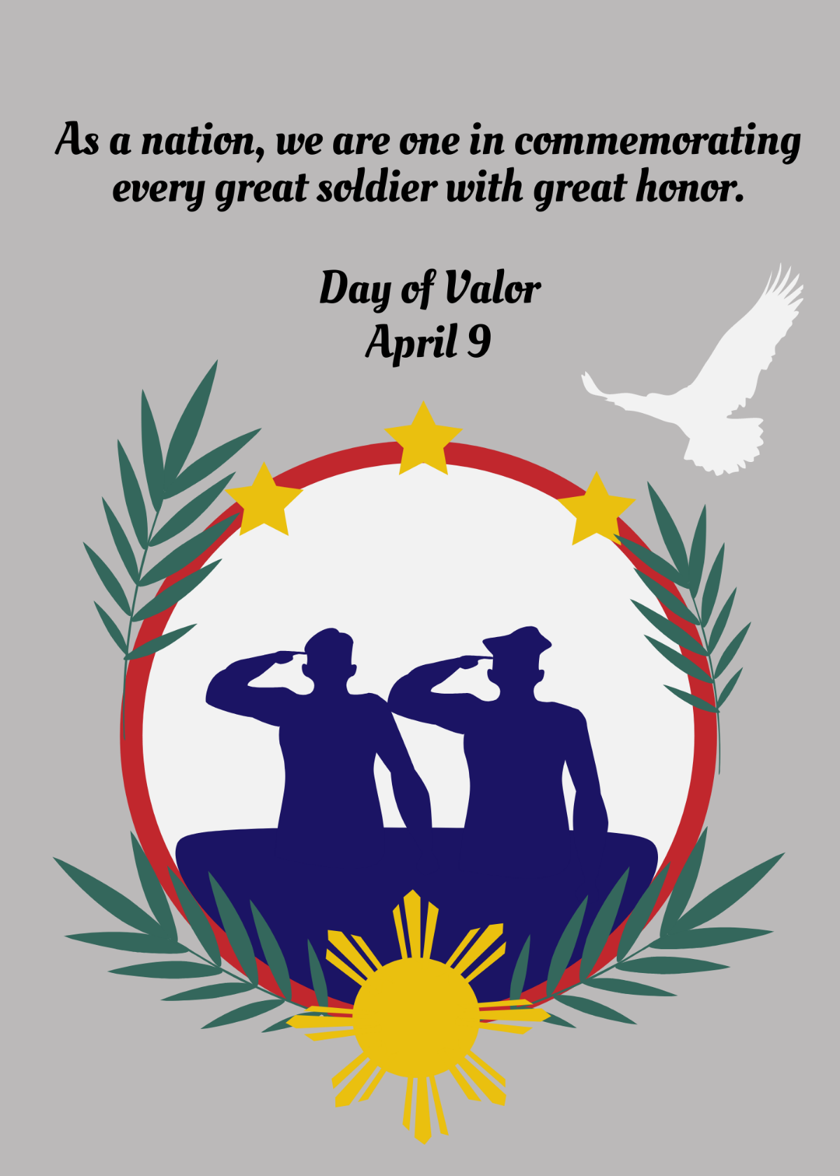 Day of Valor Greeting Template