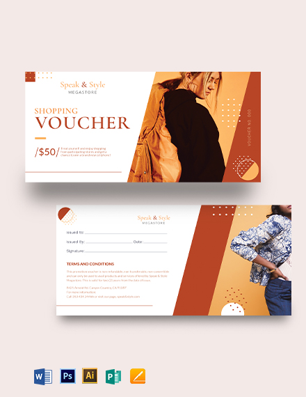 Shopping Spree Voucher Template - Download in Word, Illustrator, PSD ...