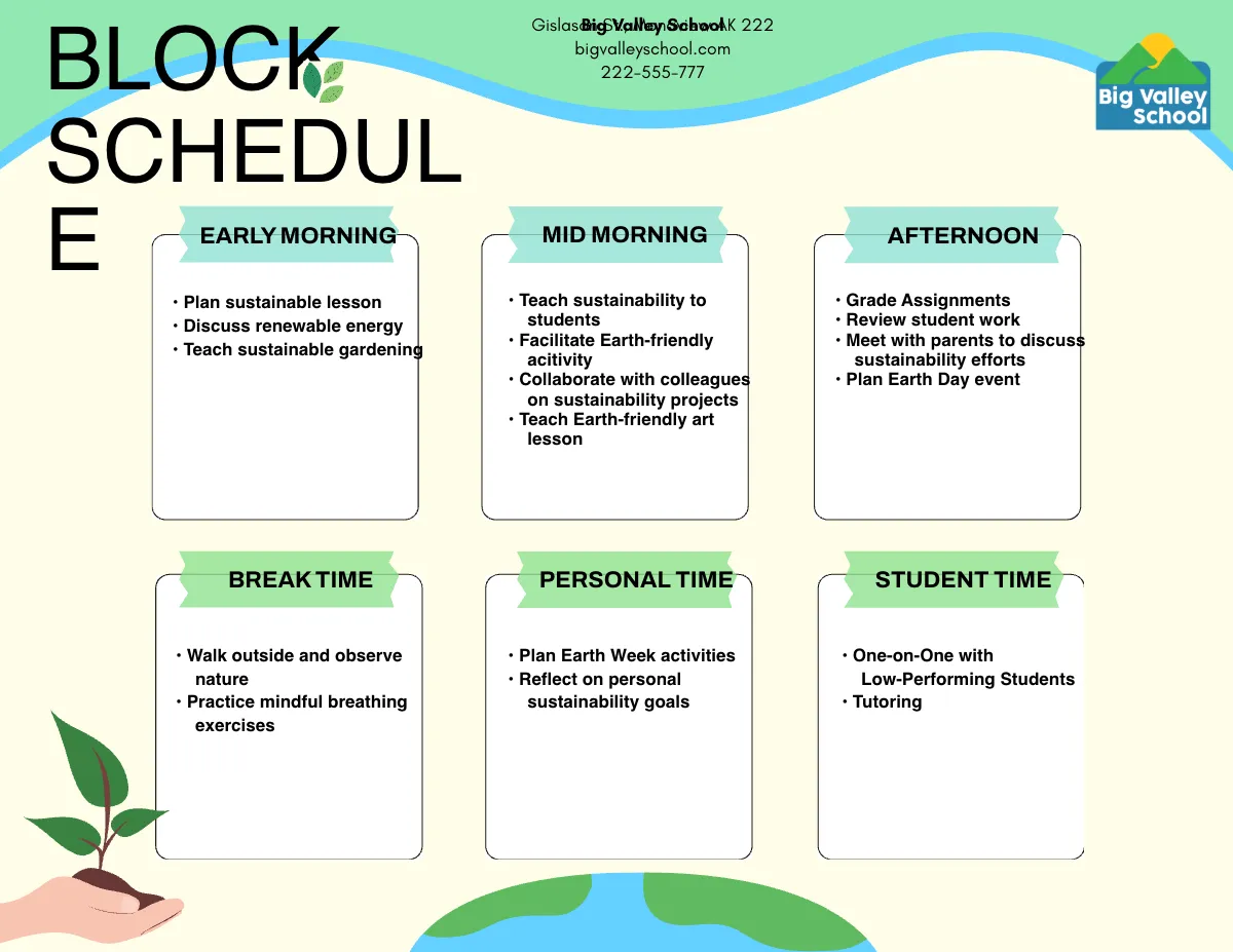 Free Earth Schedule Template to Edit Online