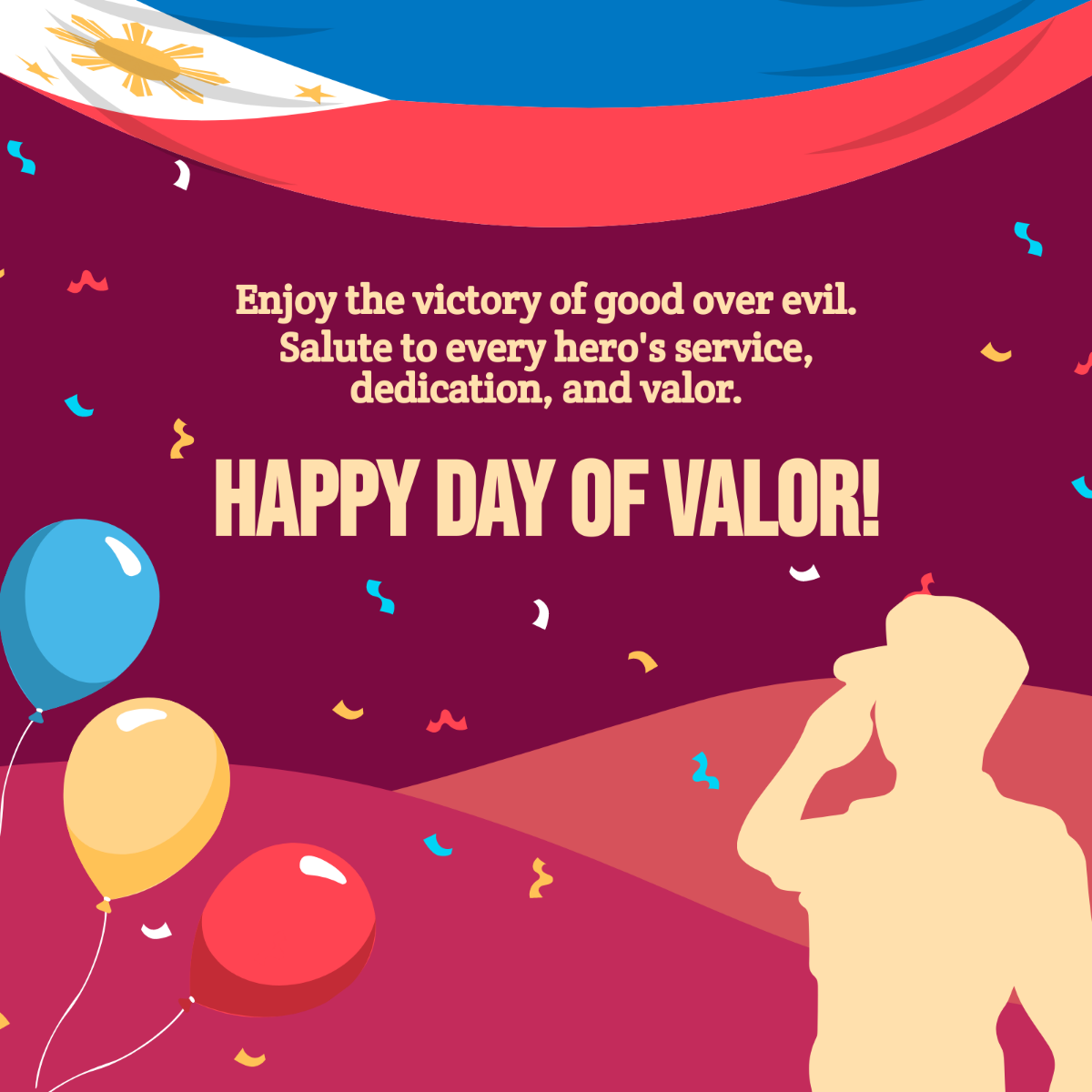 Free Day of Valor Linkedin Post Template