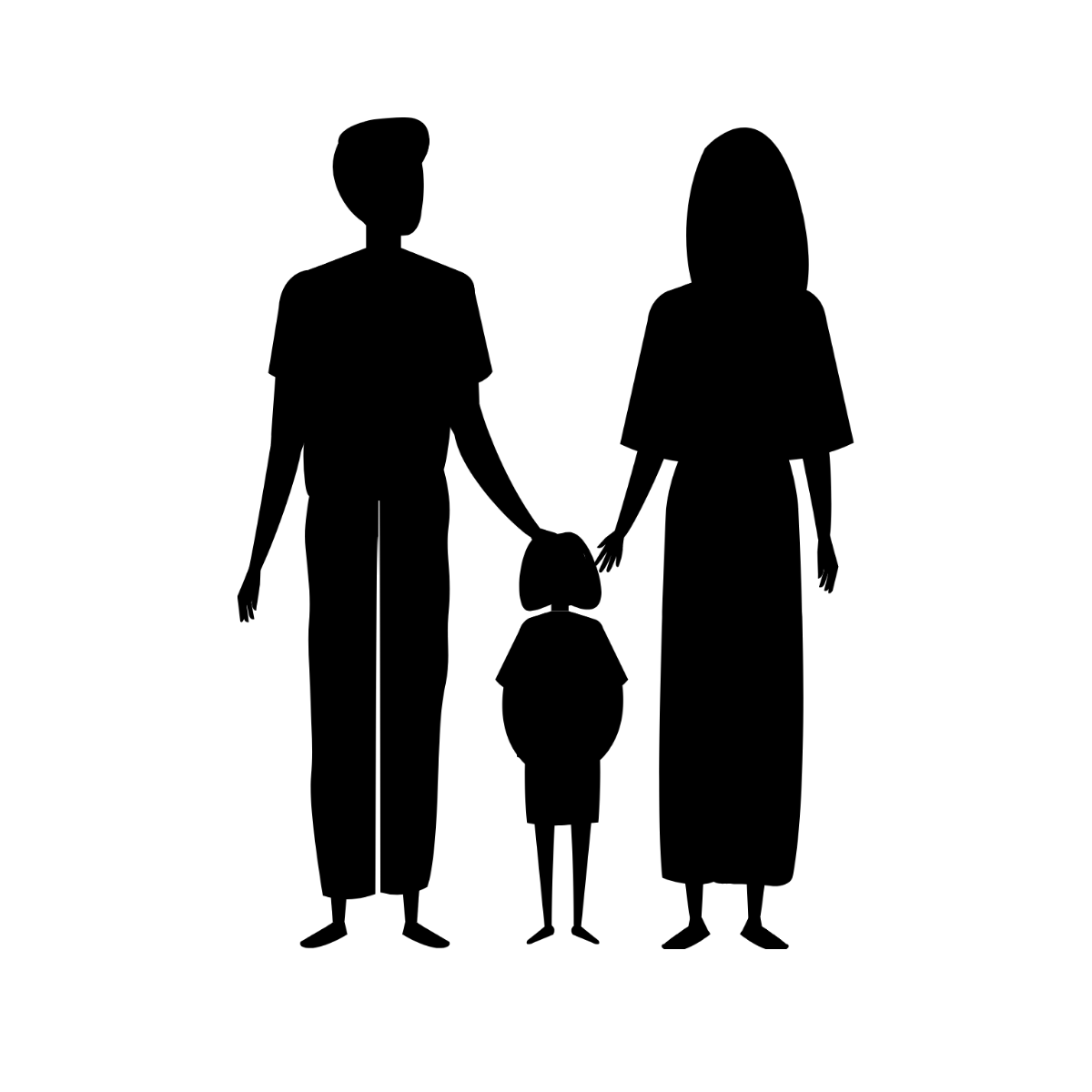 Free Parents Silhouette Template