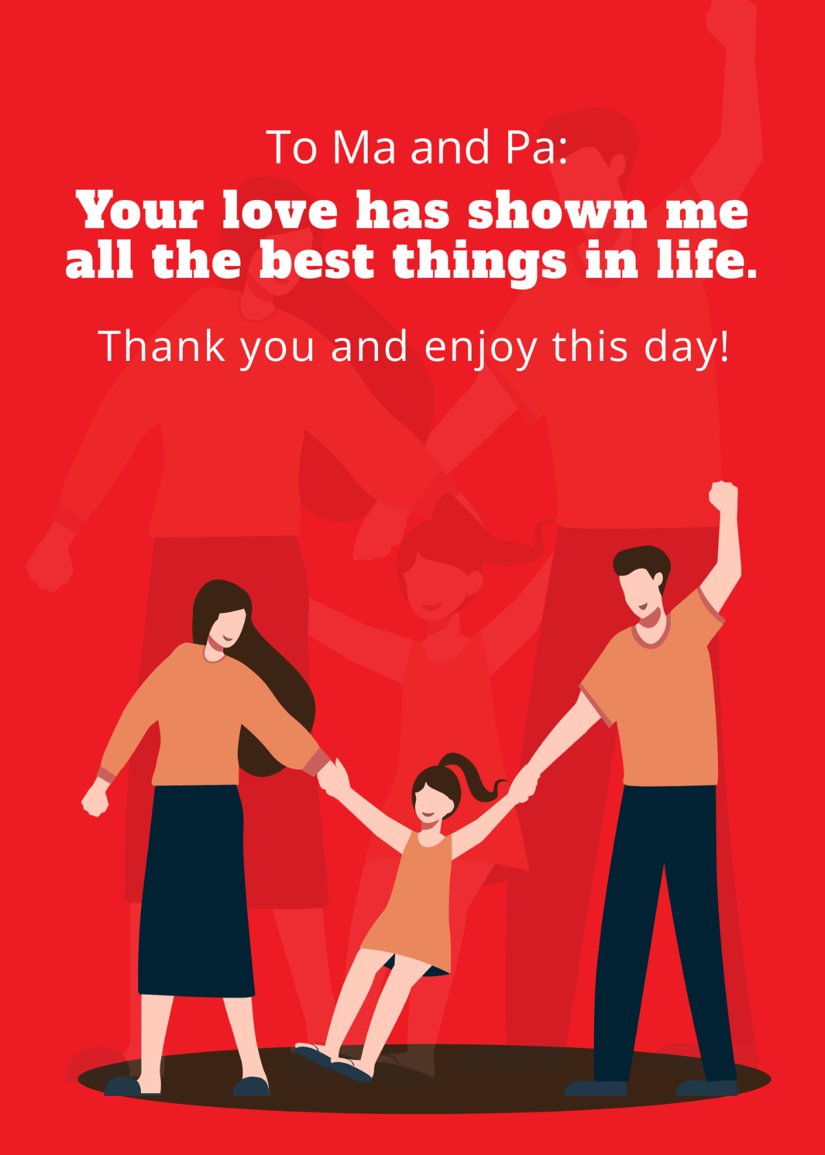Free Parents Greeting Card Template