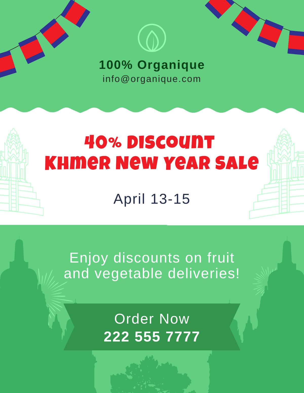 Free Khmer New Year Sale Template