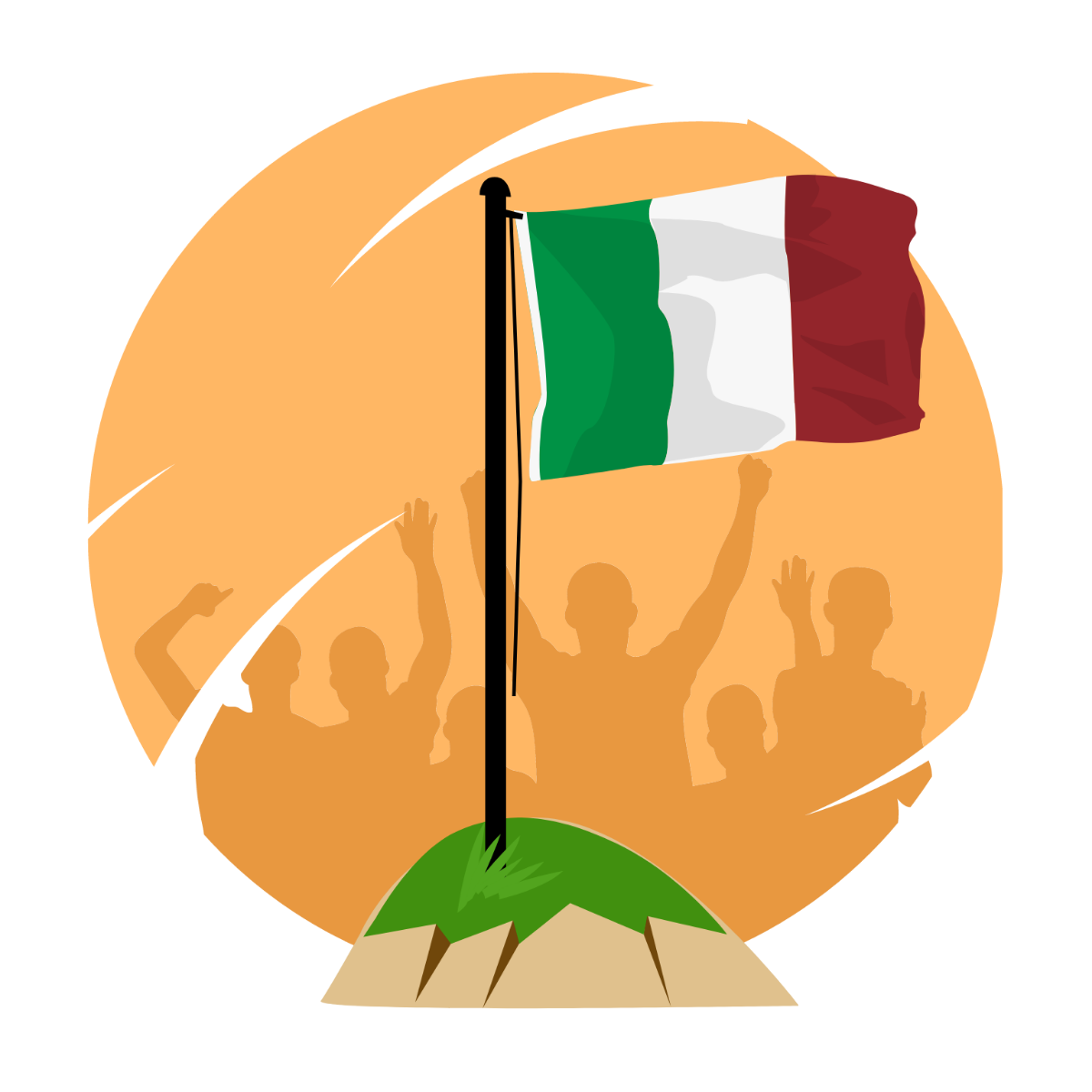 Italy Liberation Day Vector Template