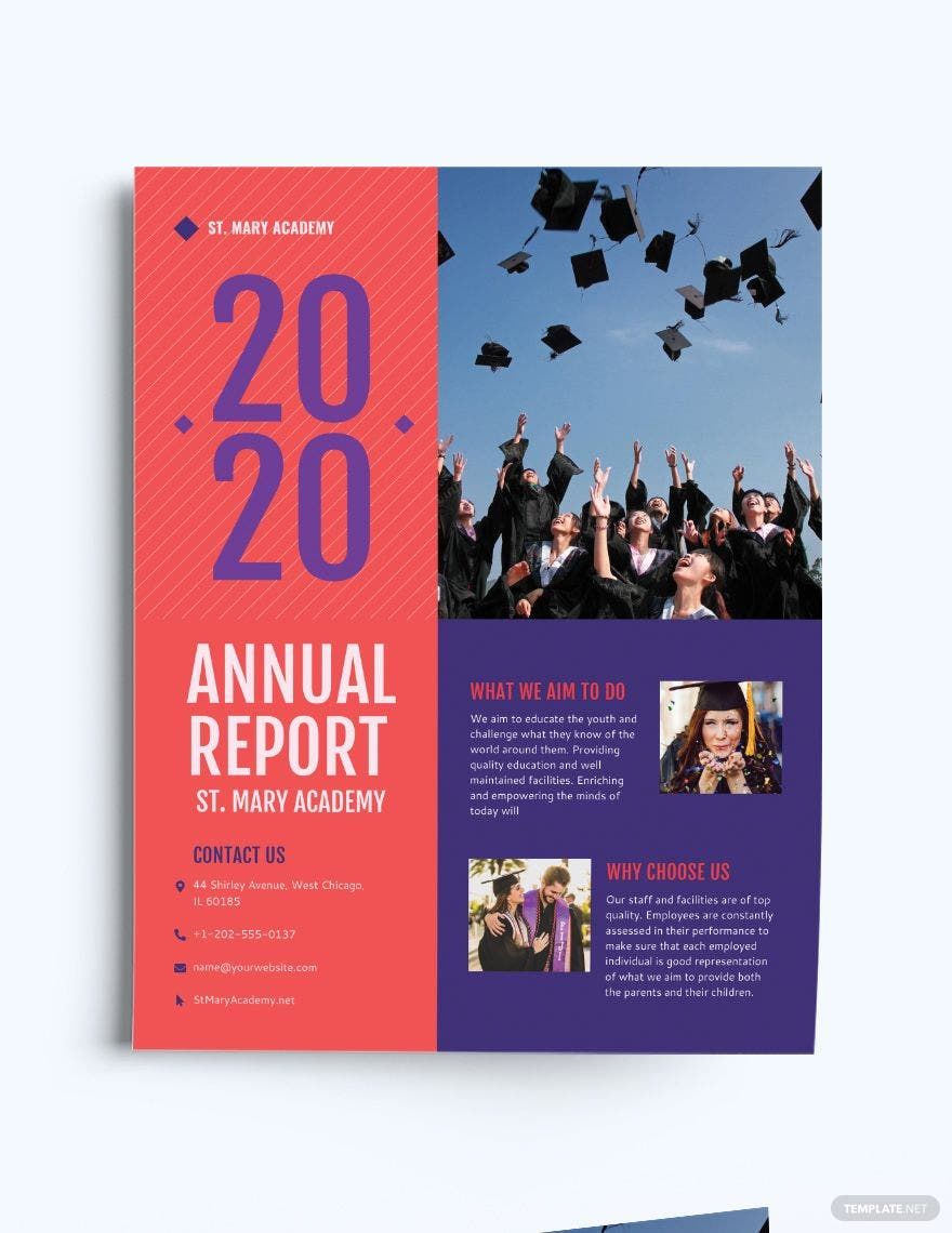 Annual Report Flyer Template in Word, Google Docs, Illustrator, PSD, Apple Pages, Publisher, InDesign