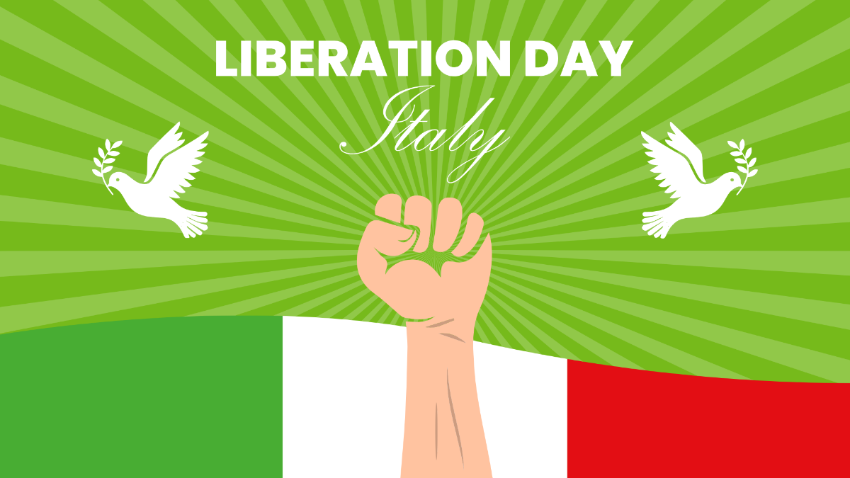 Italy Liberation Day Background Template