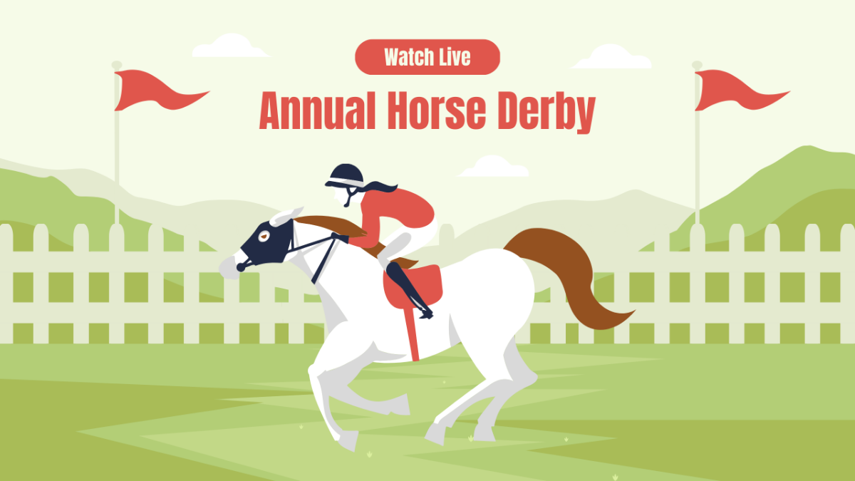 Horse Race Youtube Thumbnail Cover Template