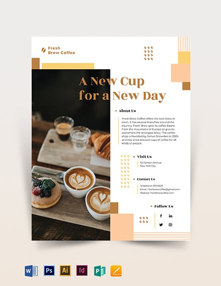 coffee shop flyer template