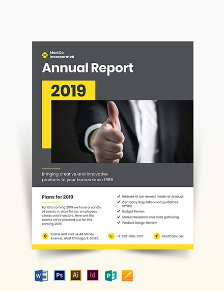 company annual report flyer template