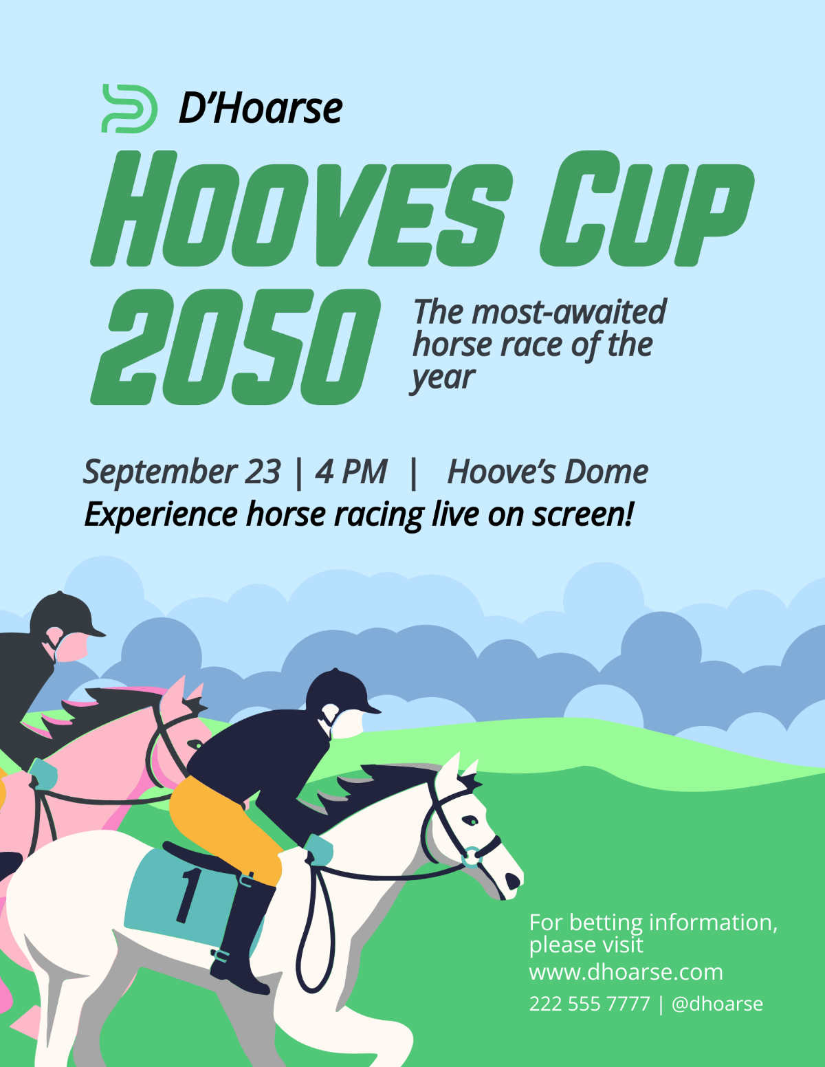 Free Horse Race Flyer  Template
