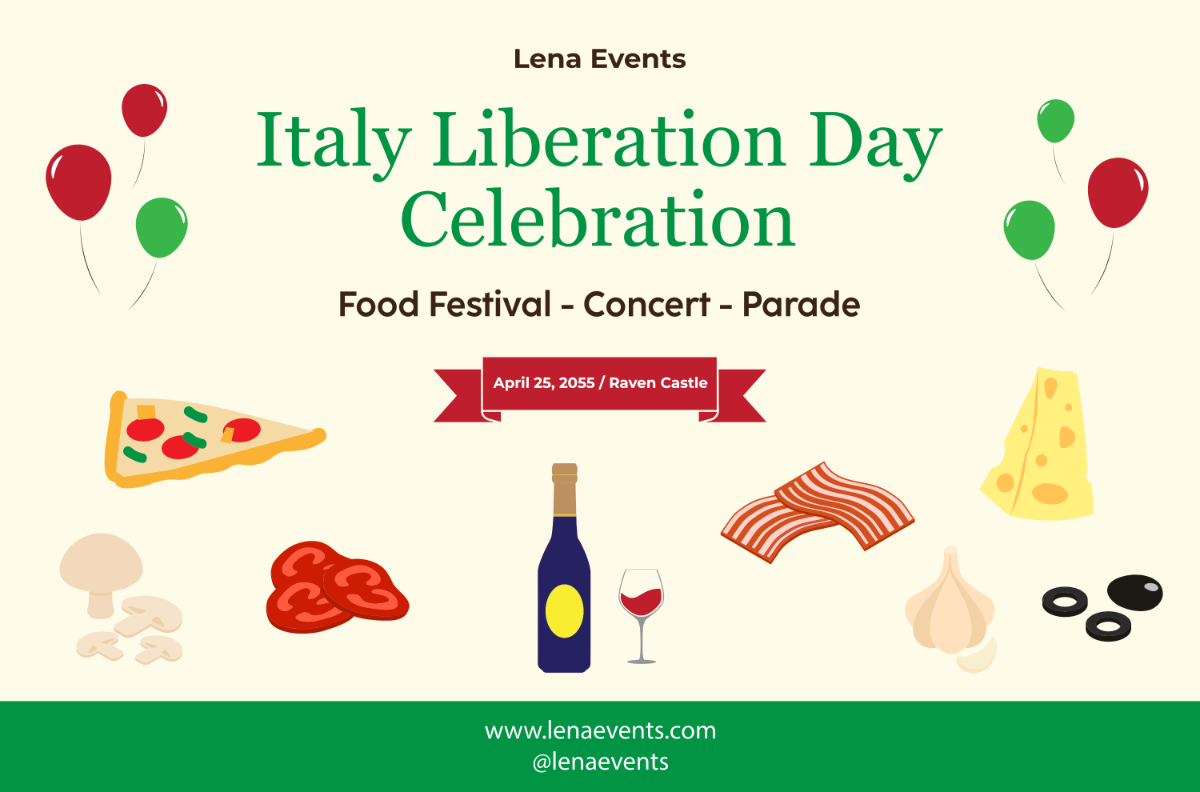 Free  Italy Liberation Day Banner Template