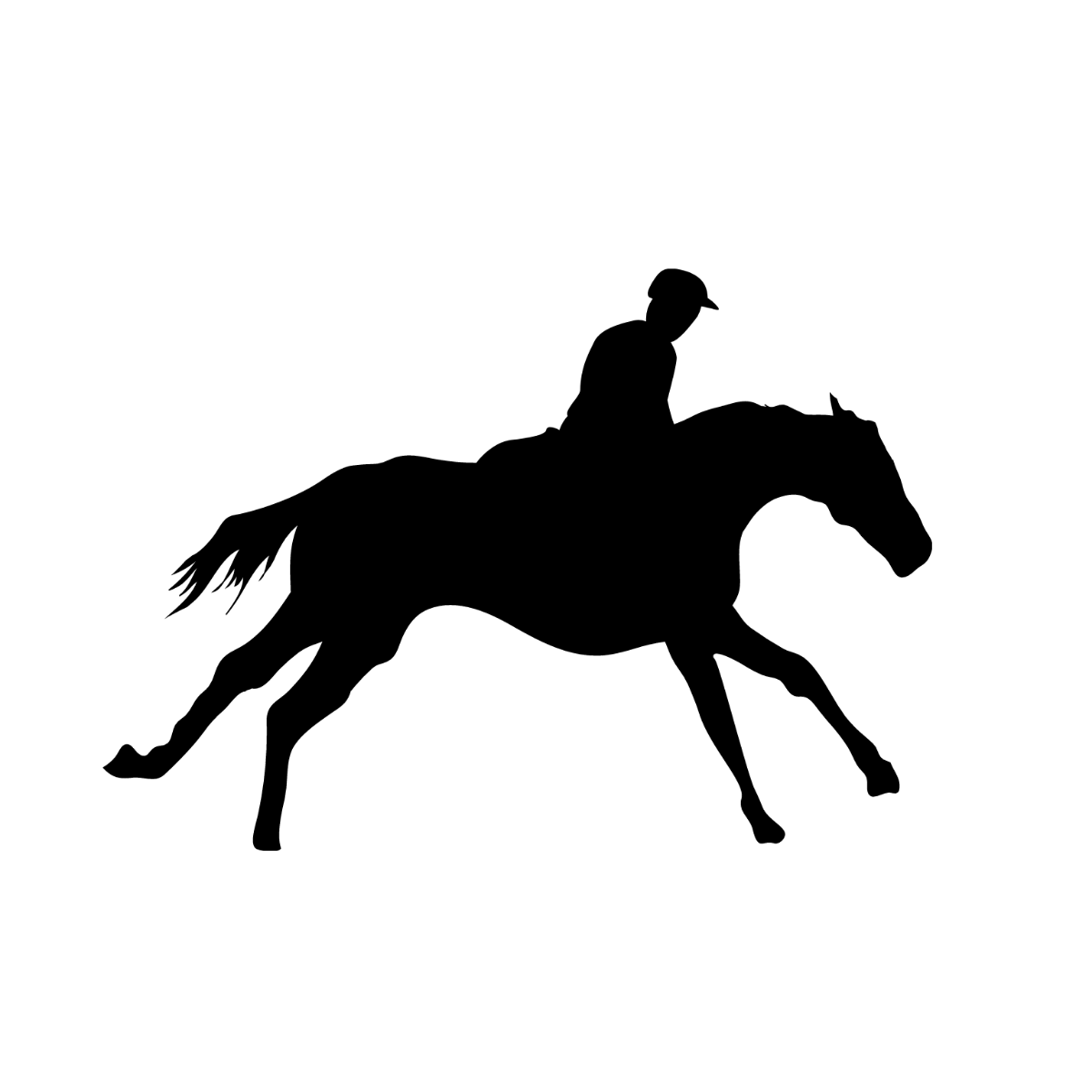 Free Horse Race Silhouette Template
