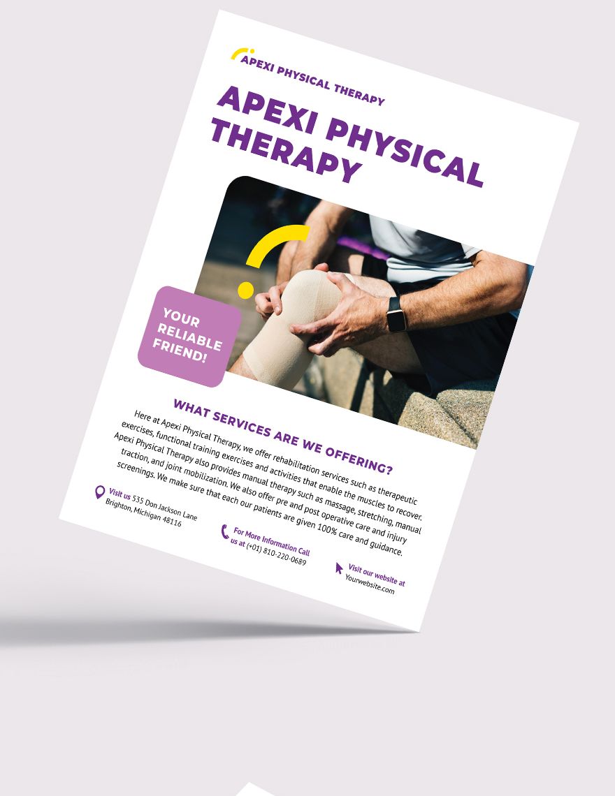 Physical Therapy Flyer Template in Publisher PSD InDesign Word