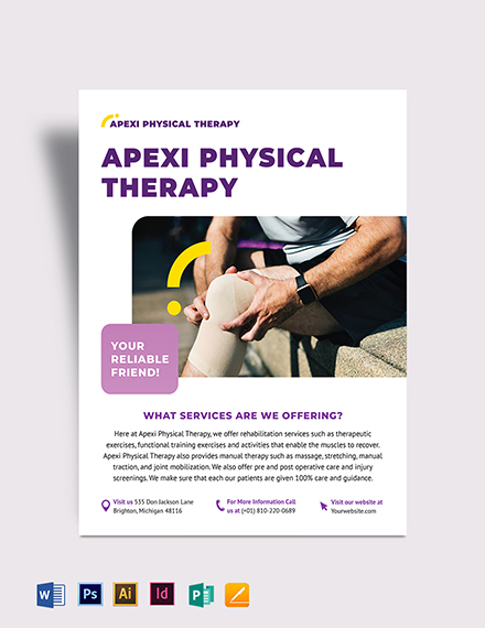 physical therapy flyer template word psd indesign therapy flyer template