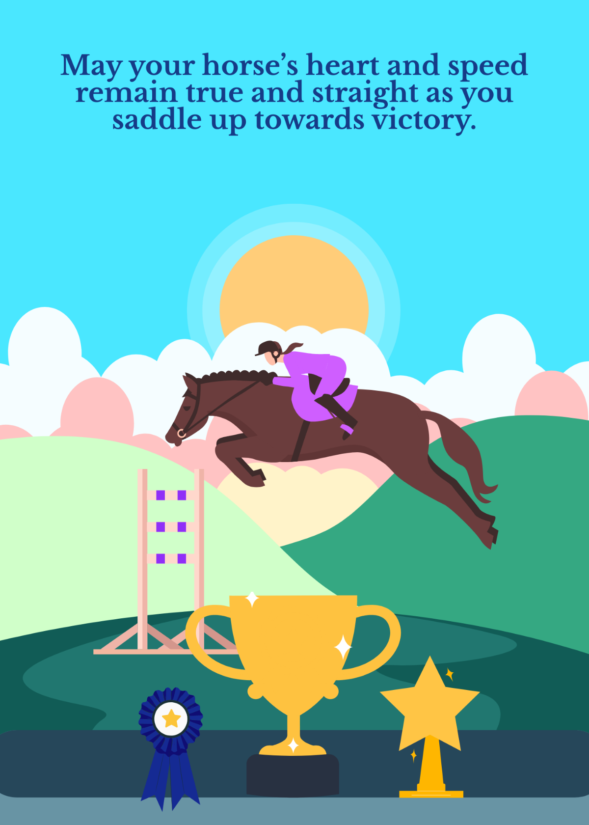 Free Horse Race Message  Template