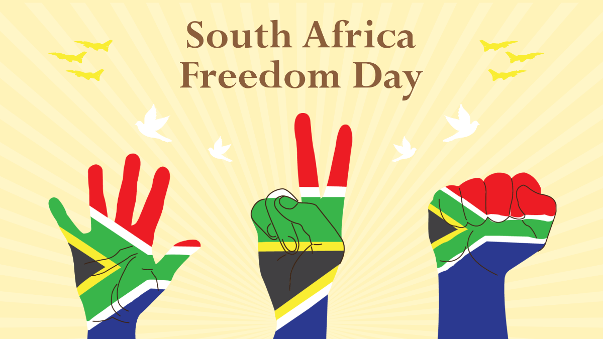 South Africa Freedom Day Background Template