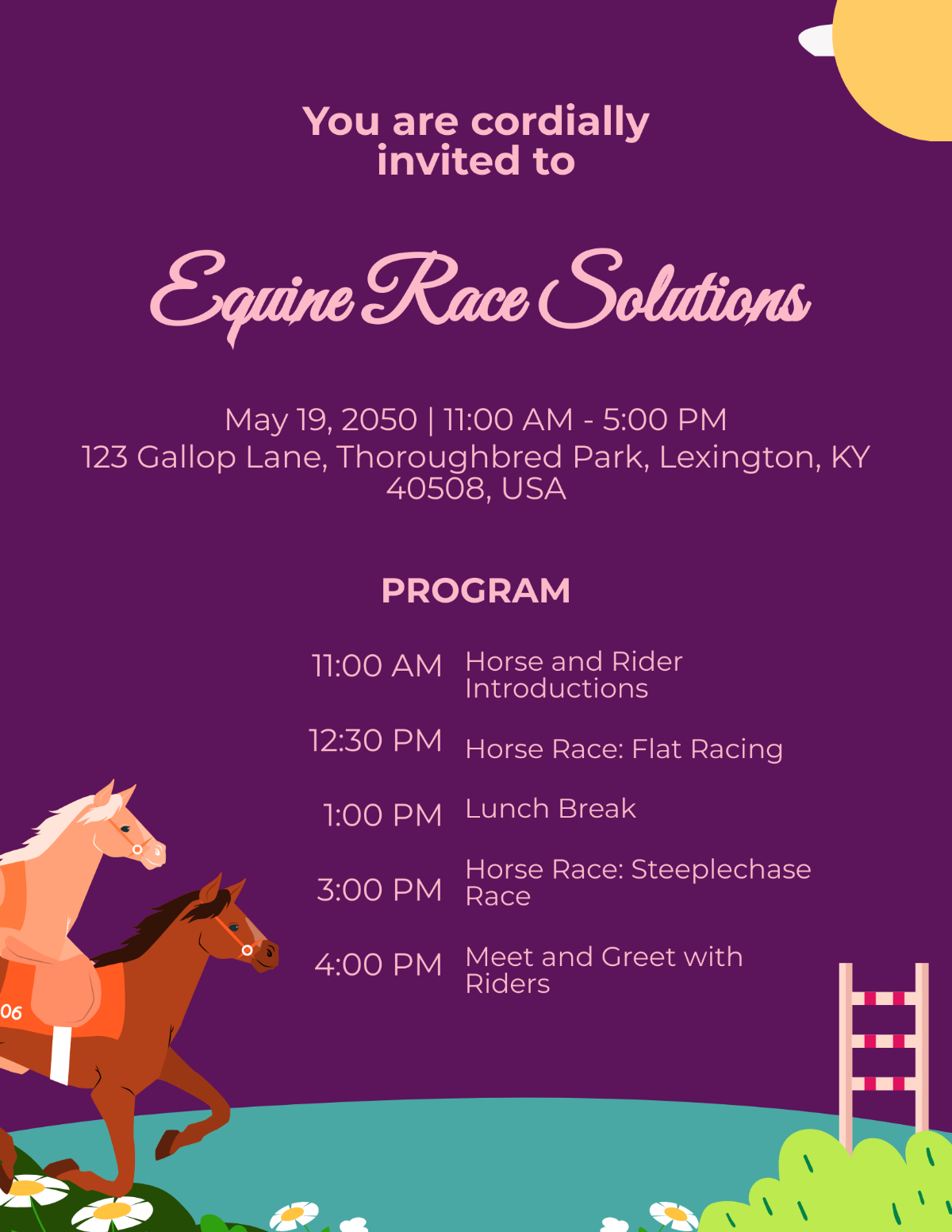 Horse Race Program