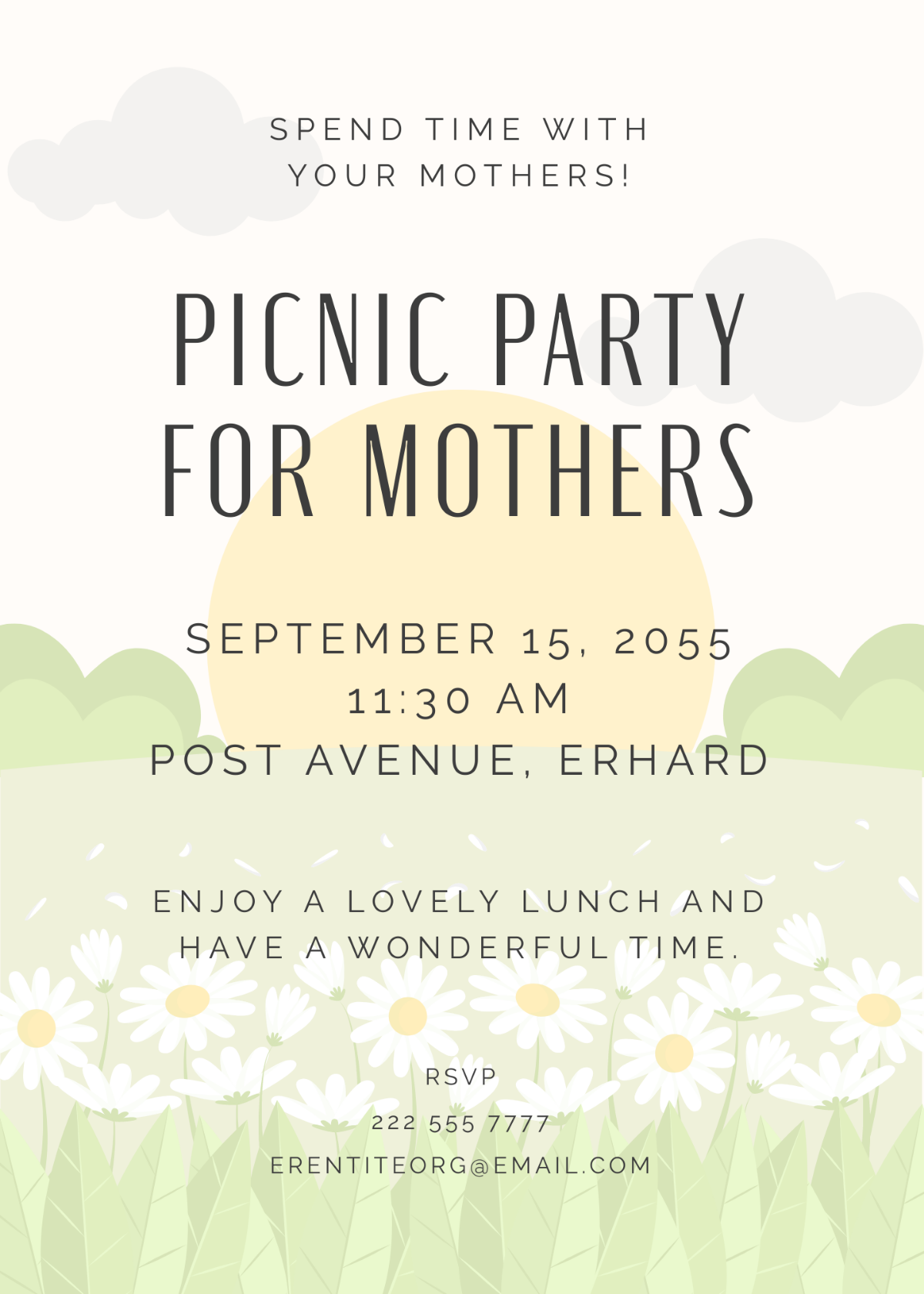 Mother Party Invitation Template