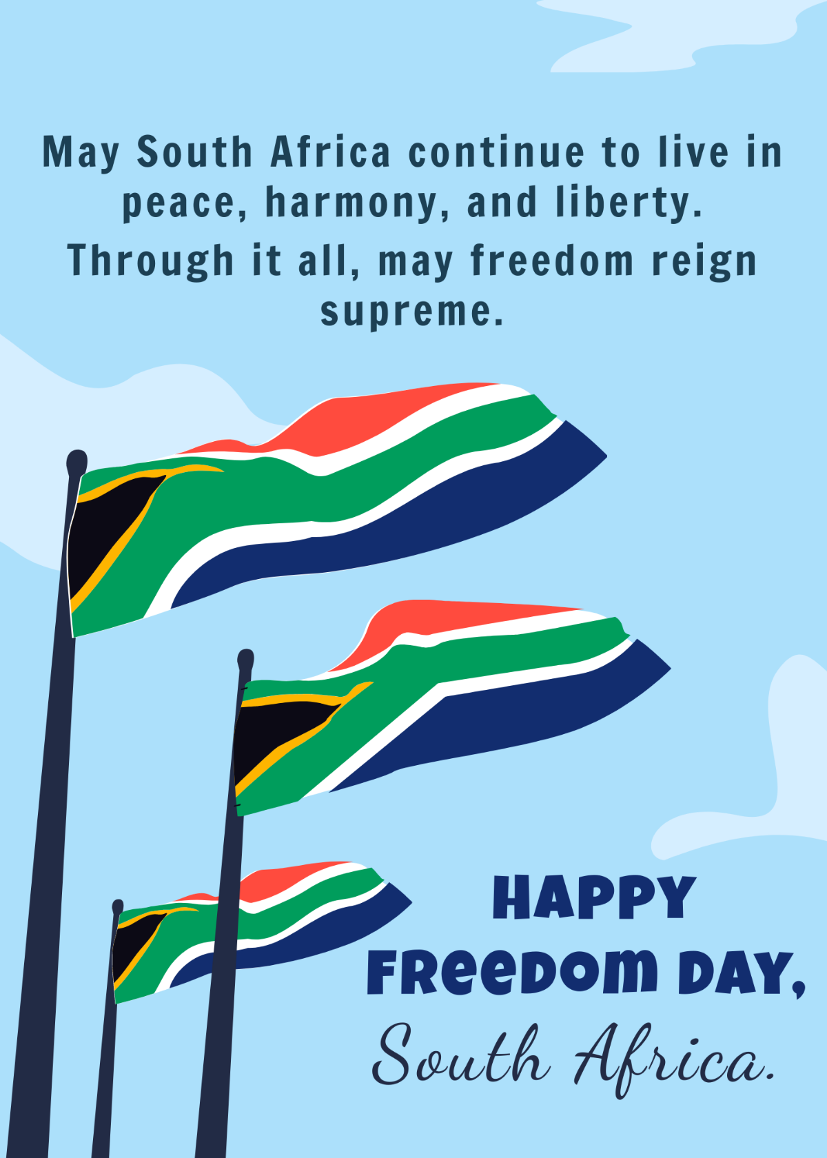 South Africa Freedom Day Wishes Template