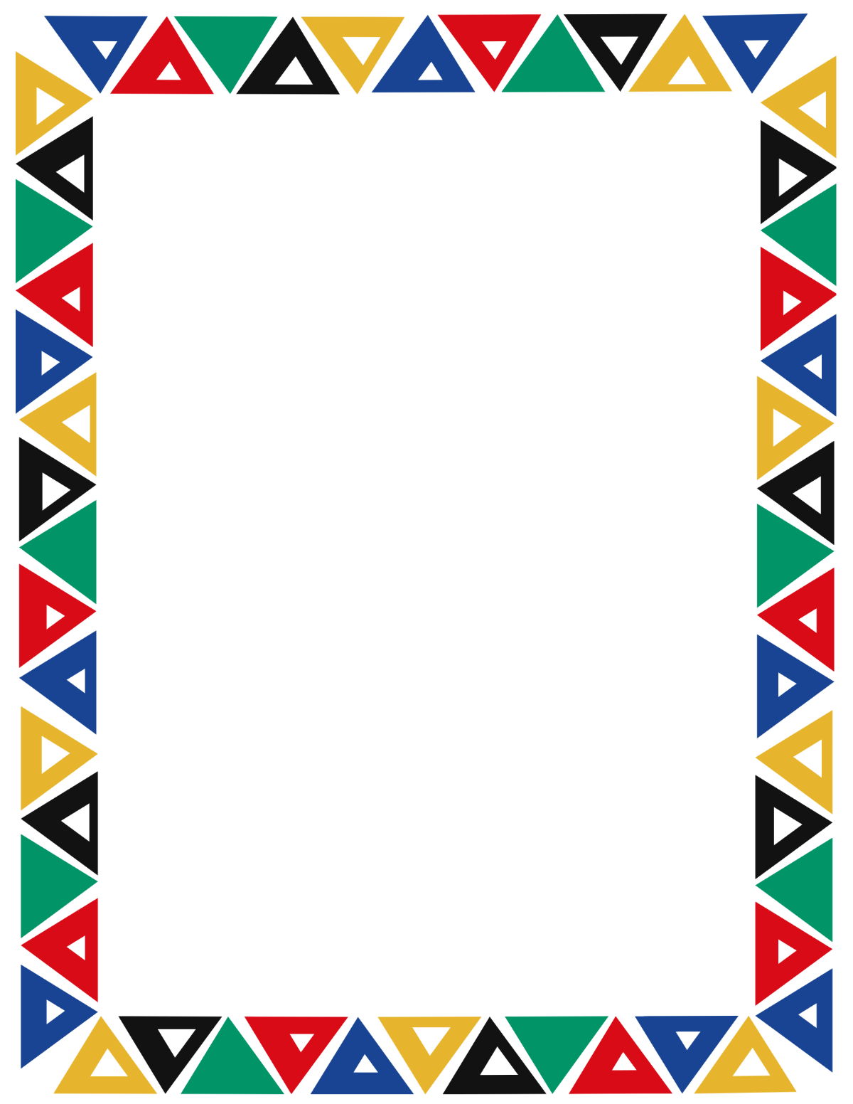 South Africa Freedom Day Border Template