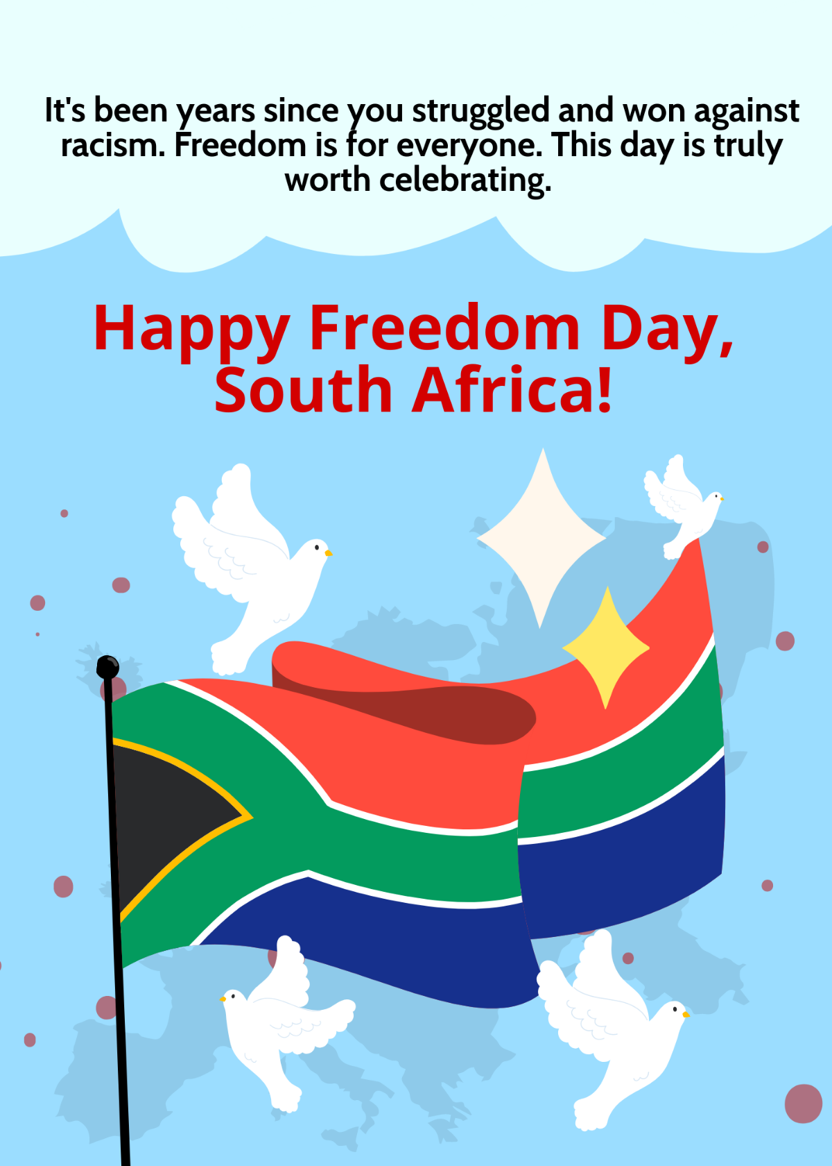 South Africa Freedom Day Message  Template